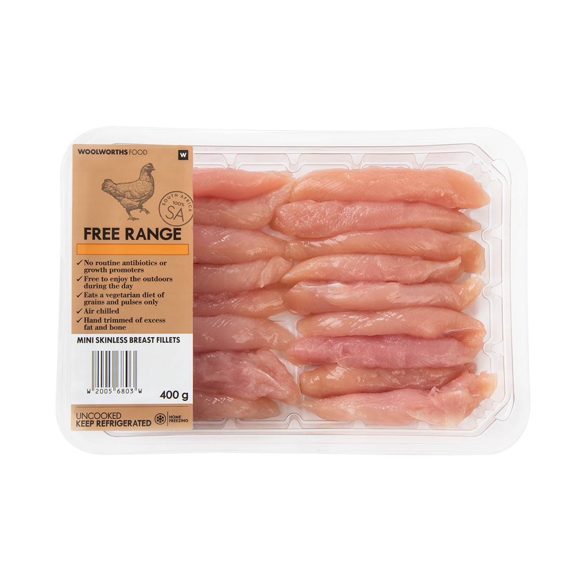 Free Range Skinless Chicken Mini Breast Fillets 400 g