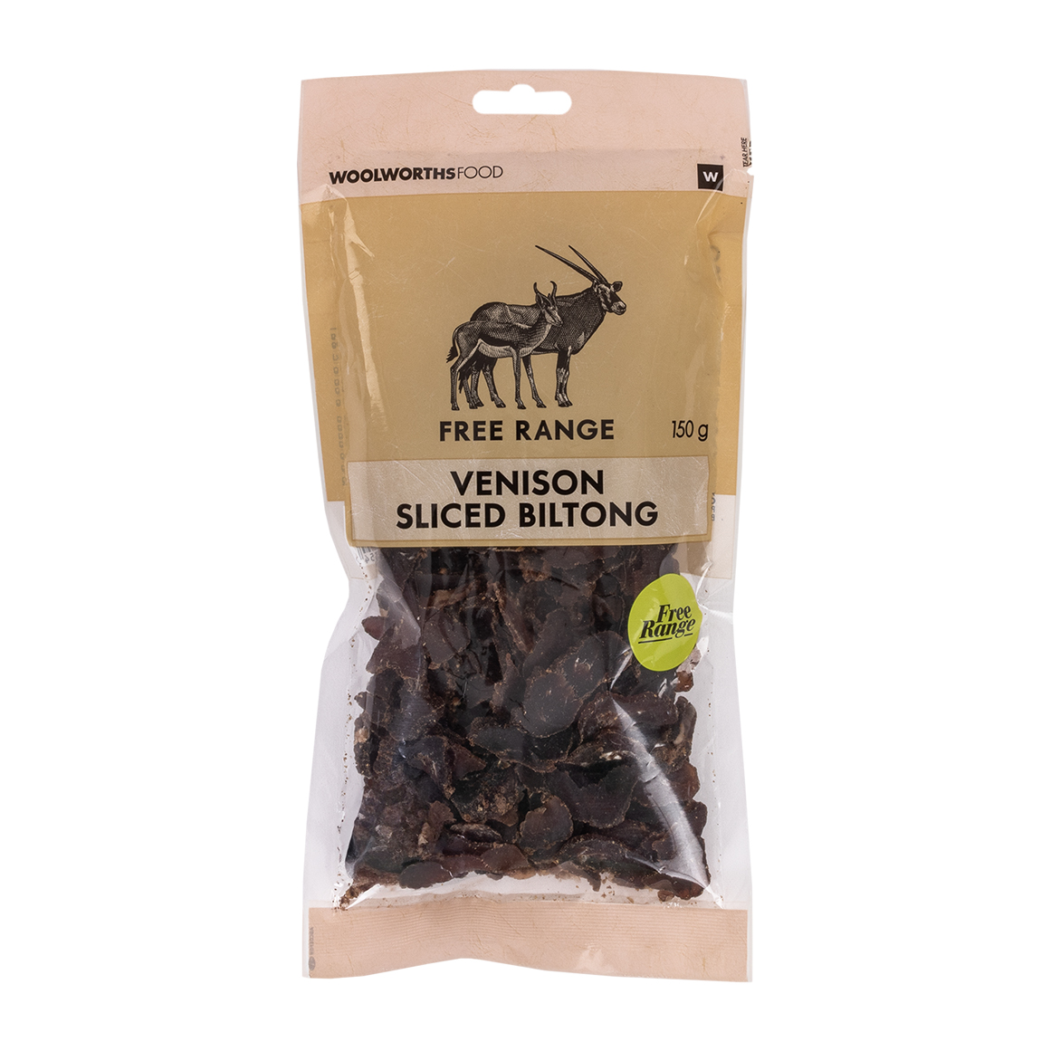 Free Range Sliced Venison Biltong 150 g