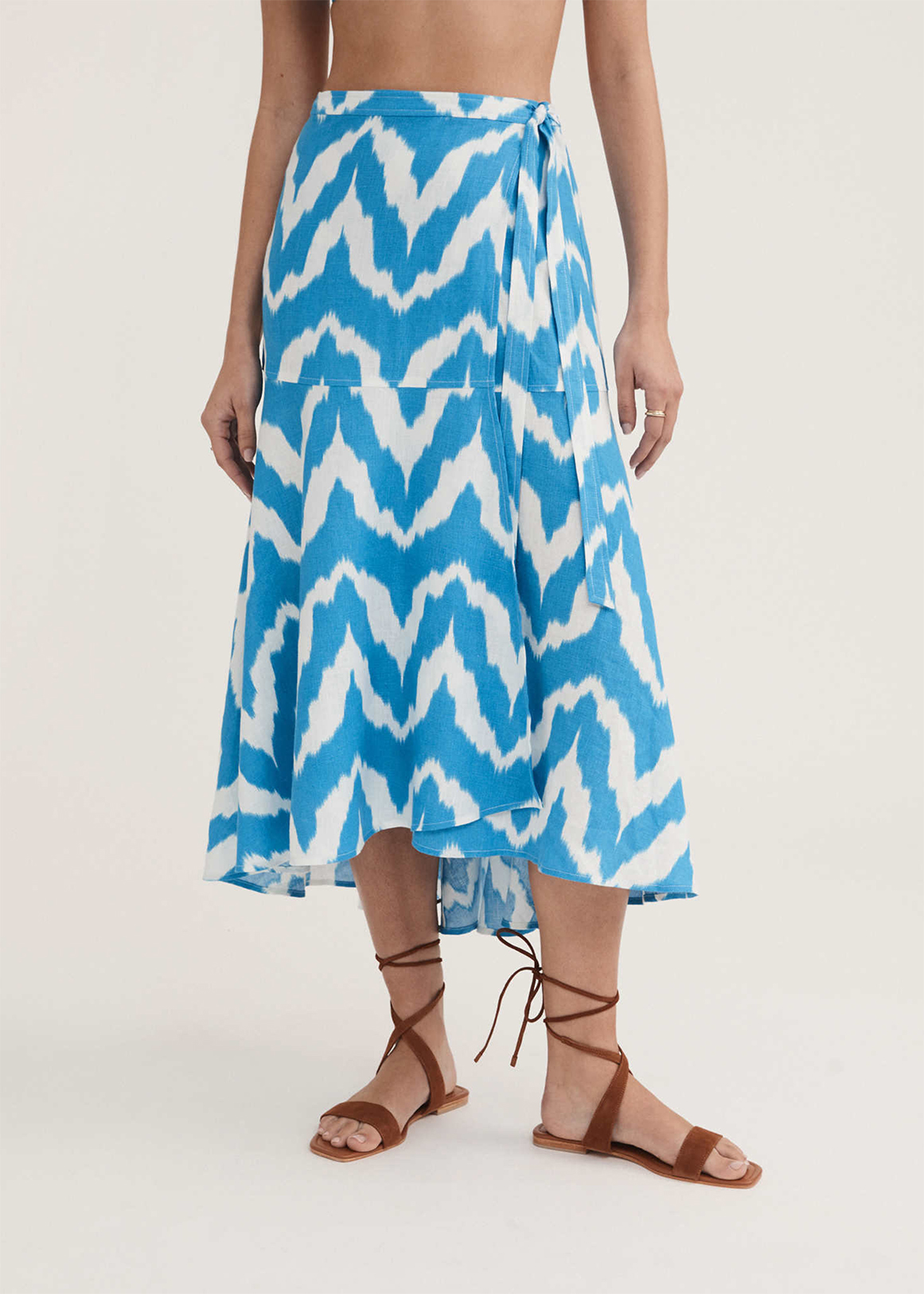 French Linen Zig Zag Skirt | Woolworths.co.za