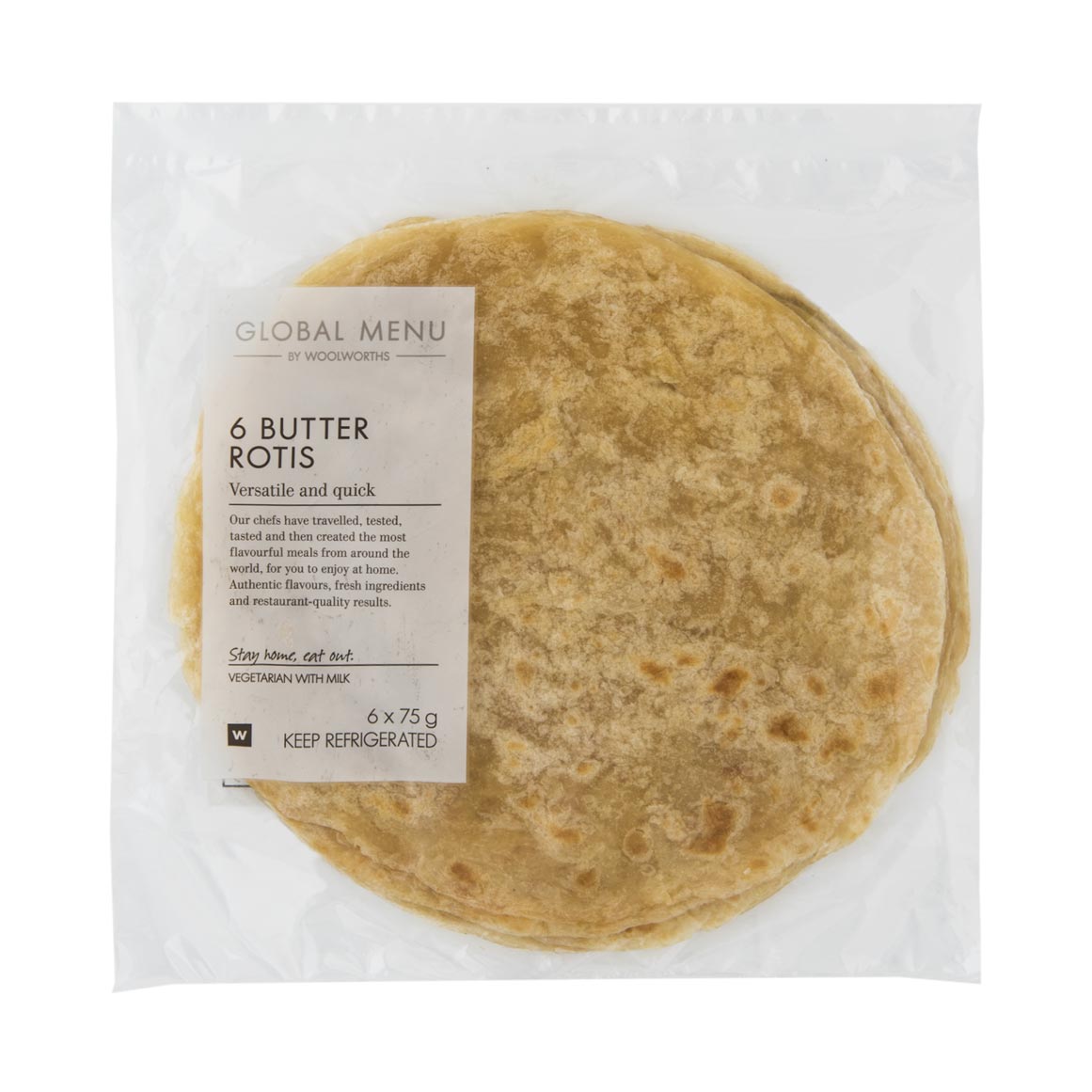Fresh Butter Rotis 6 x 75 g | Woolworths.co.za