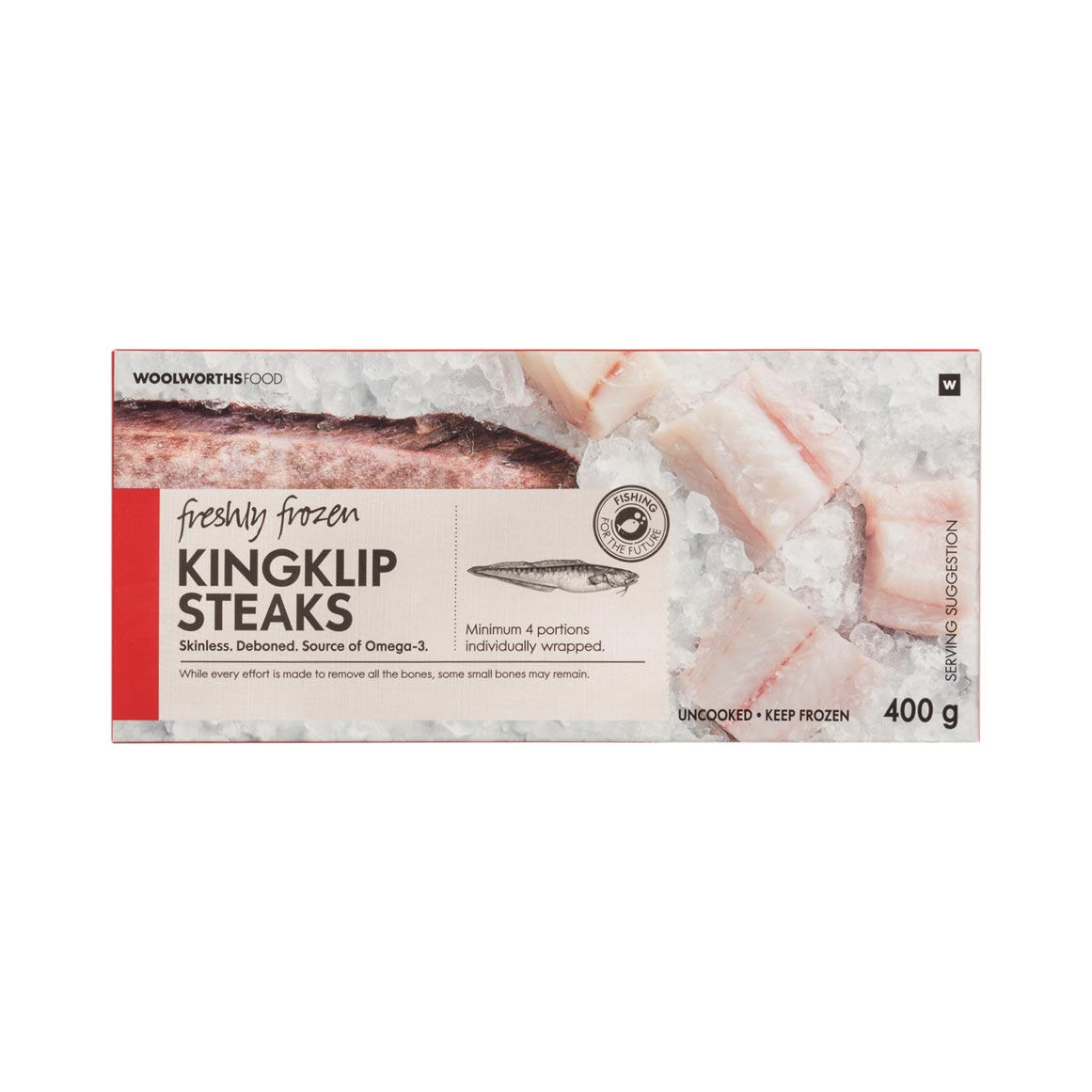 Freshly Frozen Kingklip Steaks 400 g