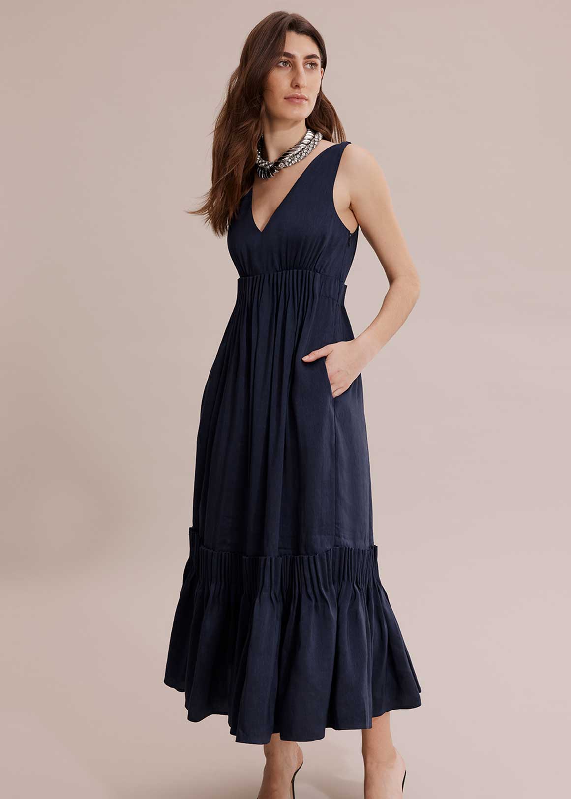 Frill Hem Midi Dress | Woolworths.co.za