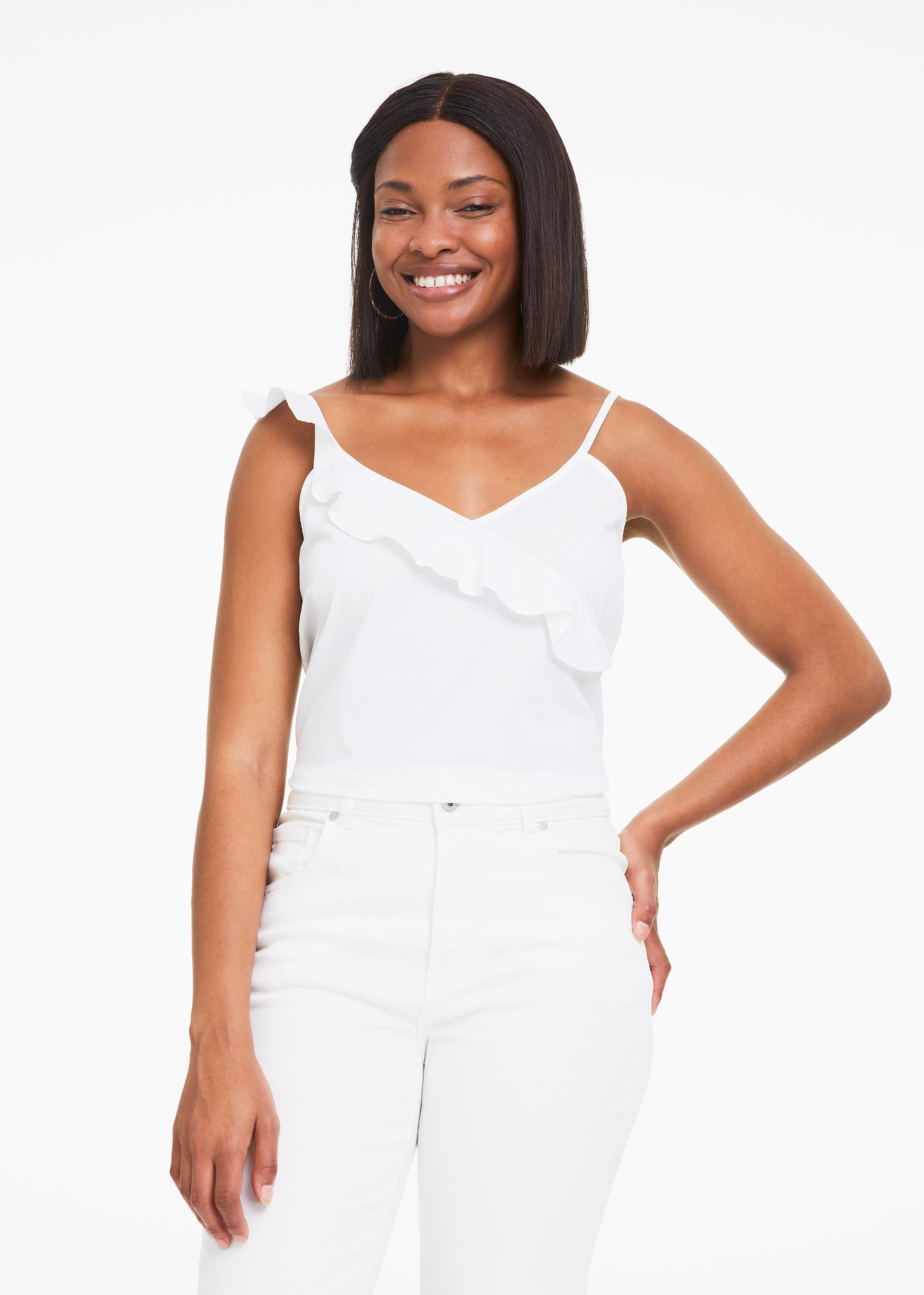 As It Was White Frill Cami Top