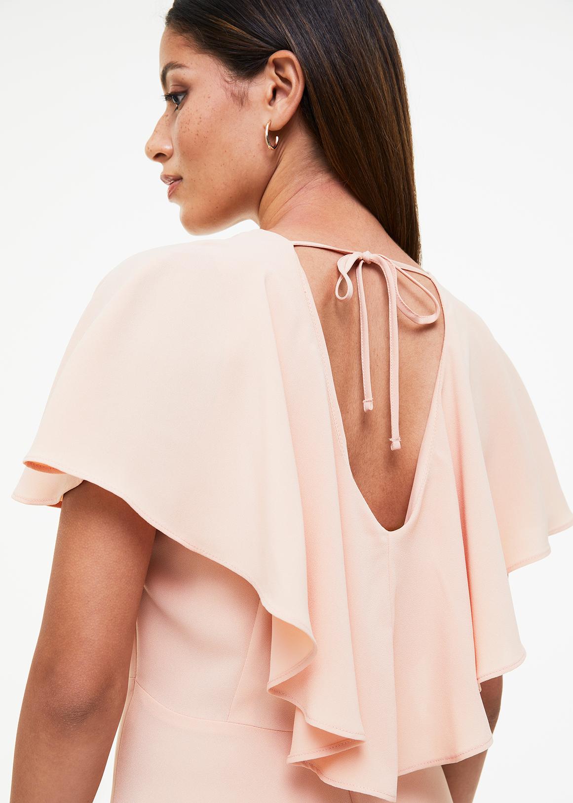 ASOS DESIGN one shoulder cut out top in dusty rose