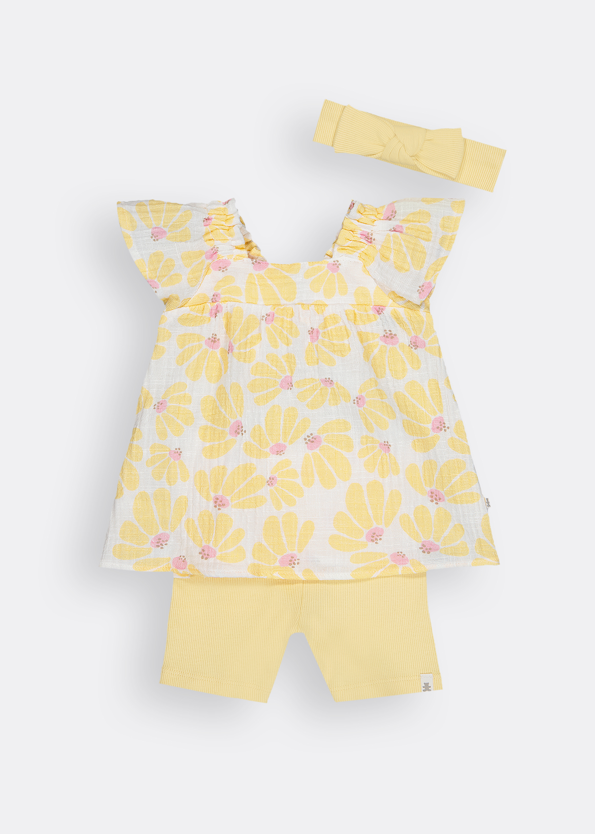Frill Top, Bermuda Leggings & Headband Set