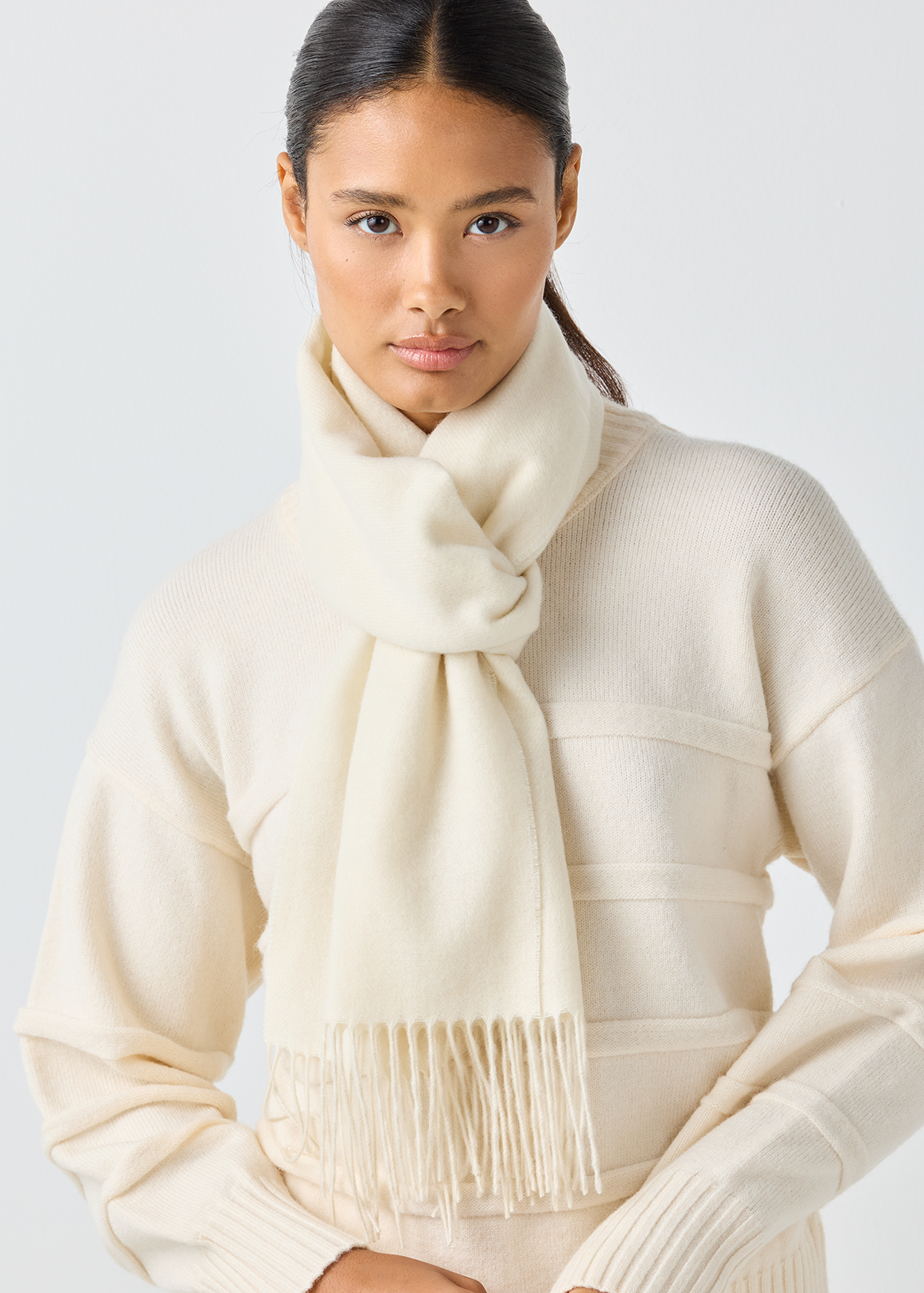 Fringed Cashmere Scarf