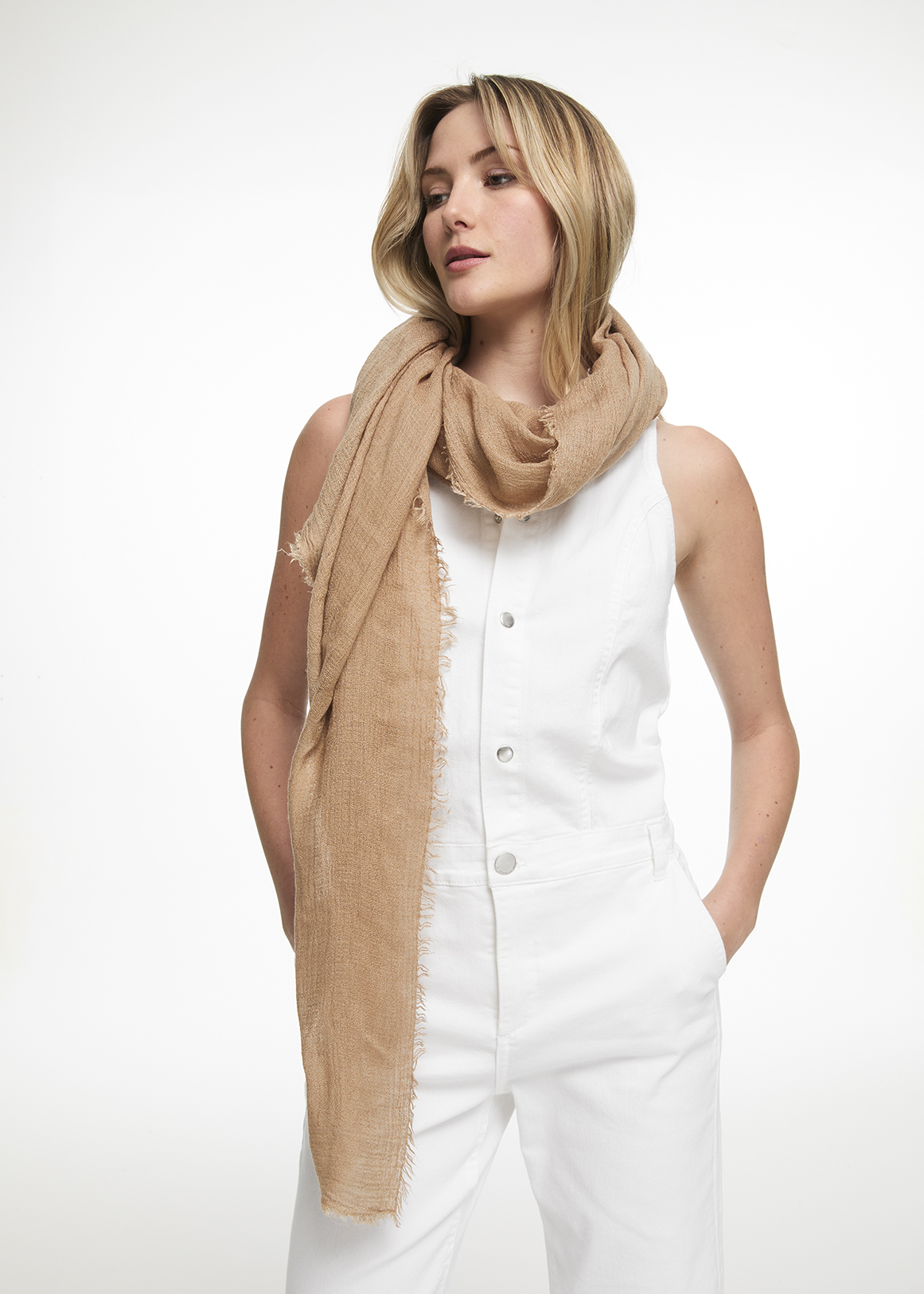 Fringed Knit Scarf