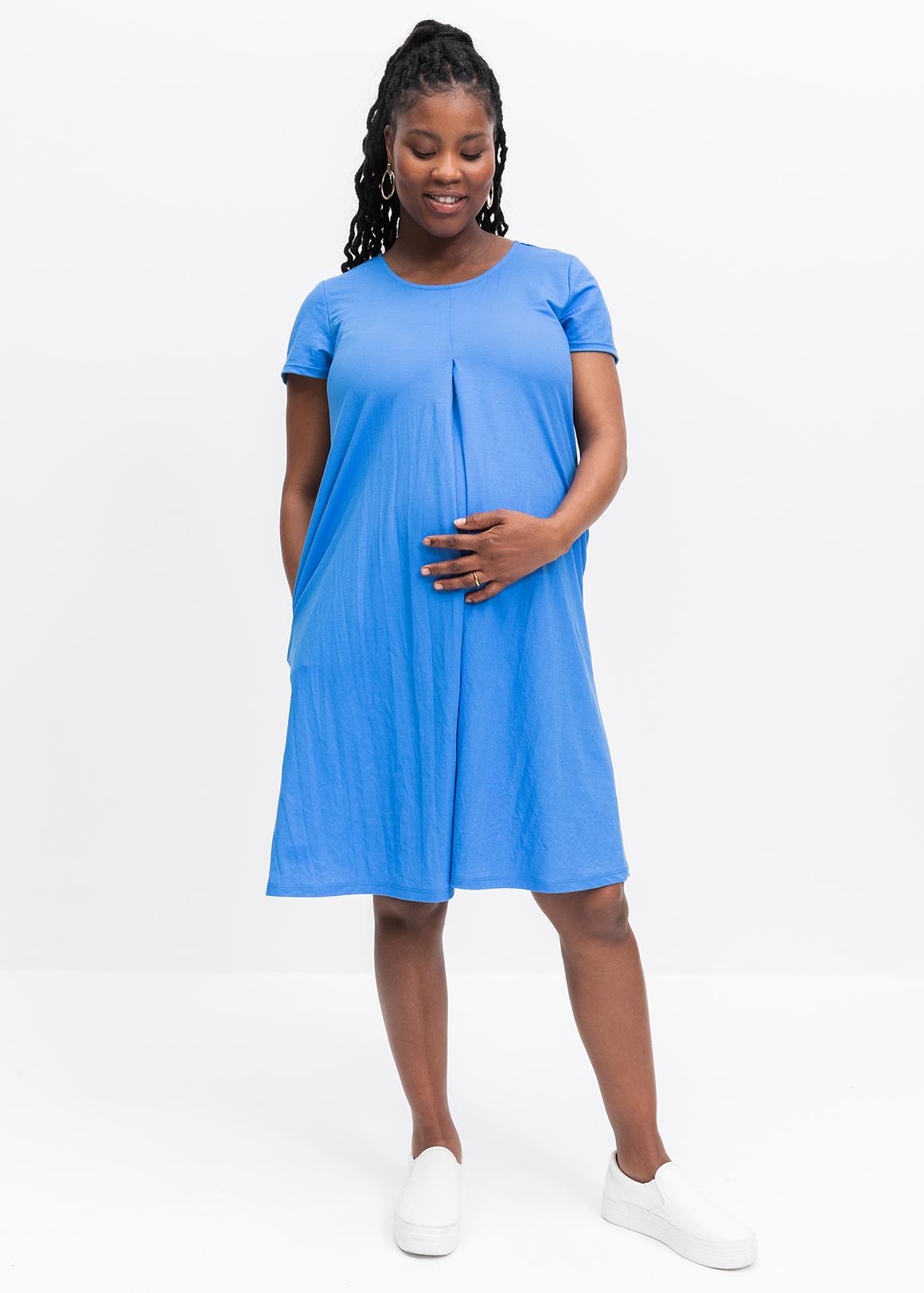 Summer Maternity Dress Sweet Chiffon Short Sleeve Nursing Dress