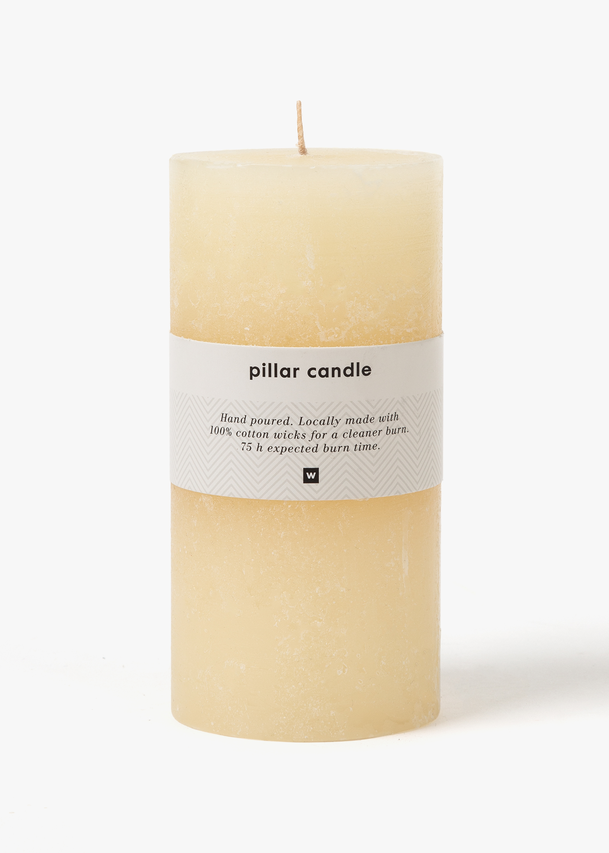 Frosted Pillar Candle