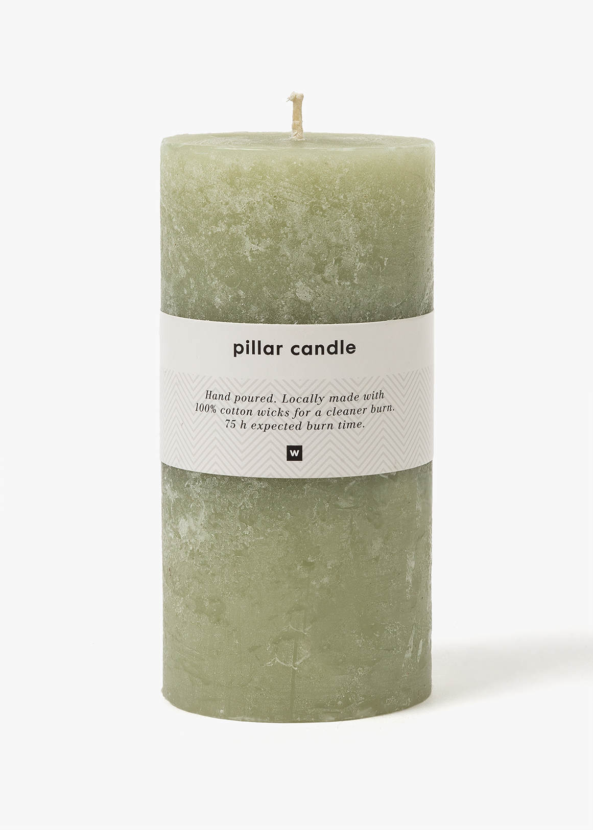 Frosted Pillar Candle