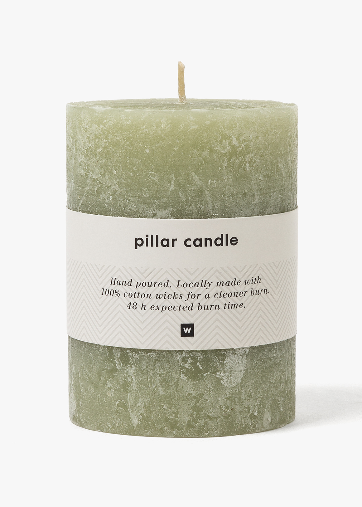 Frosted Pillar Candle