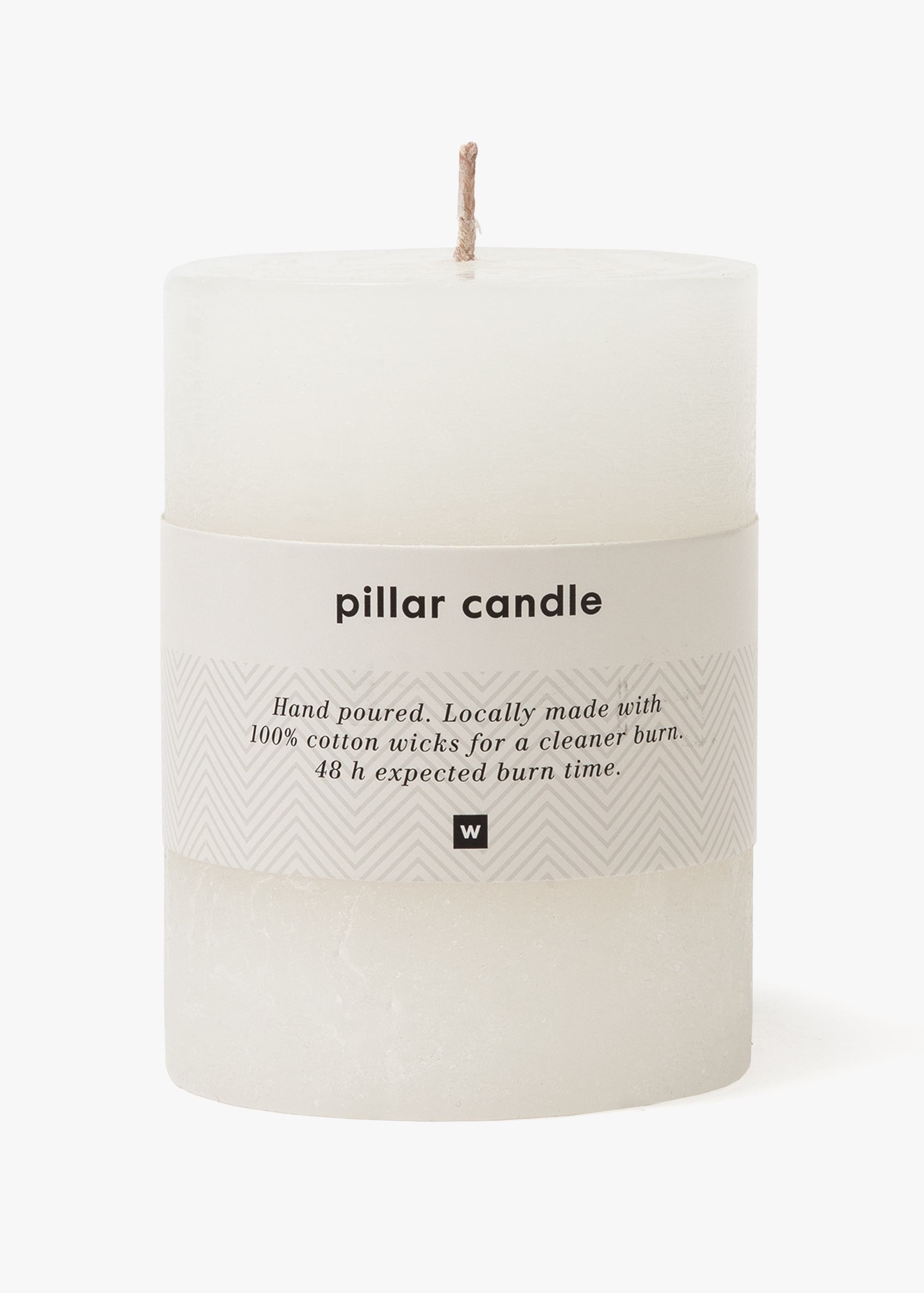 Frosted Pillar Candle