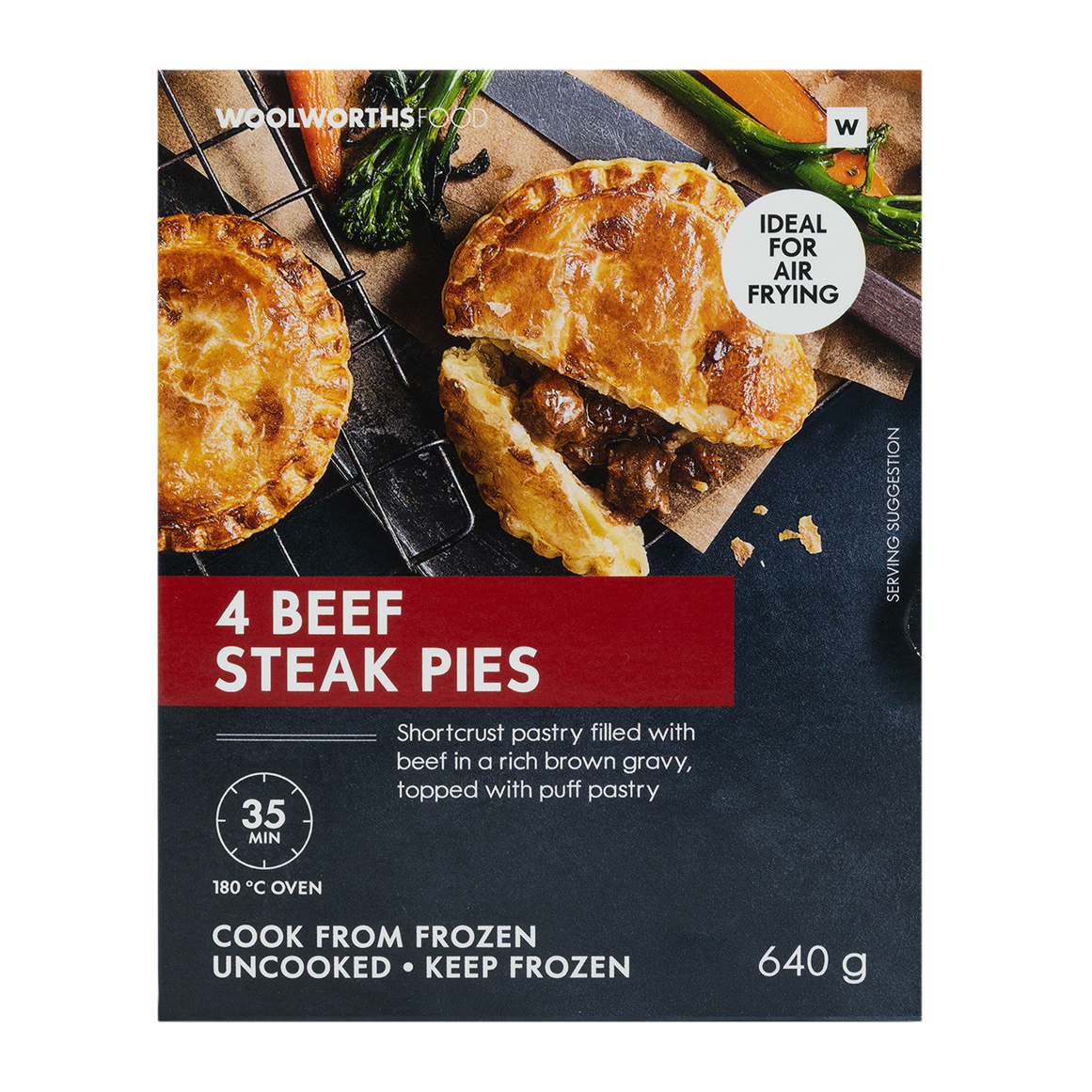 Frozen Beef Steak Pies 4 pk