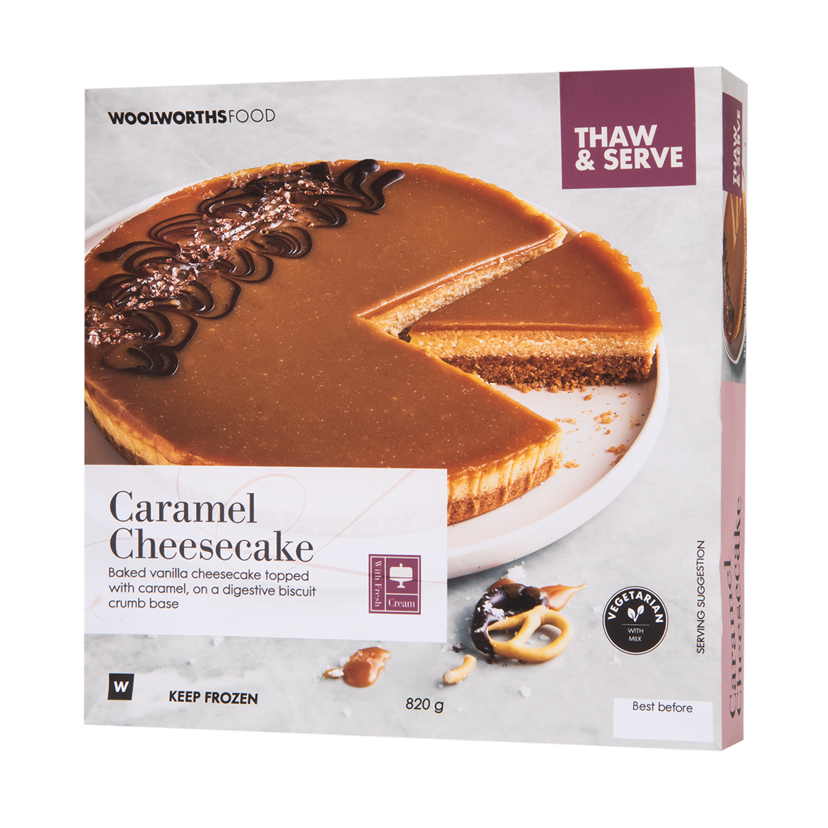 Frozen Caramel Cheesecake 820 g Woolworths.co.za