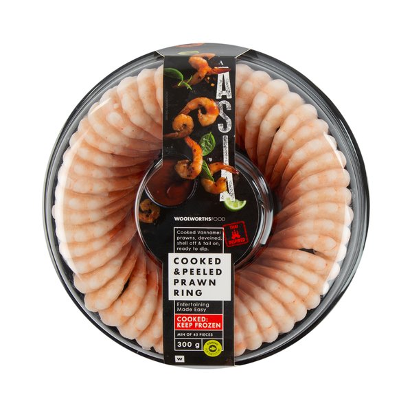 Frozen Cooked Peeled Prawn Ring 300 g