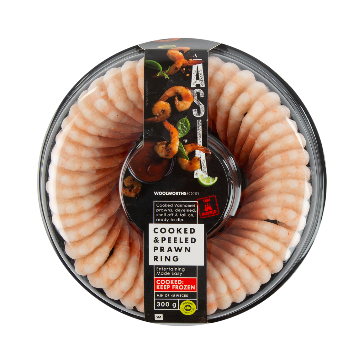 Frozen Cooked & Peeled Prawn Ring 350 g