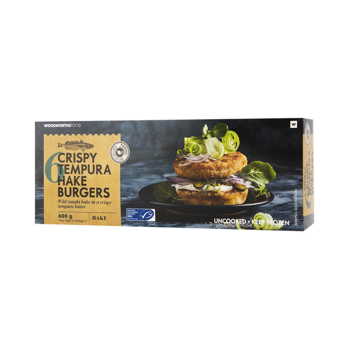 Frozen Crispy Tempura Battered Hake Burgers 600 g Woolworths.co.za