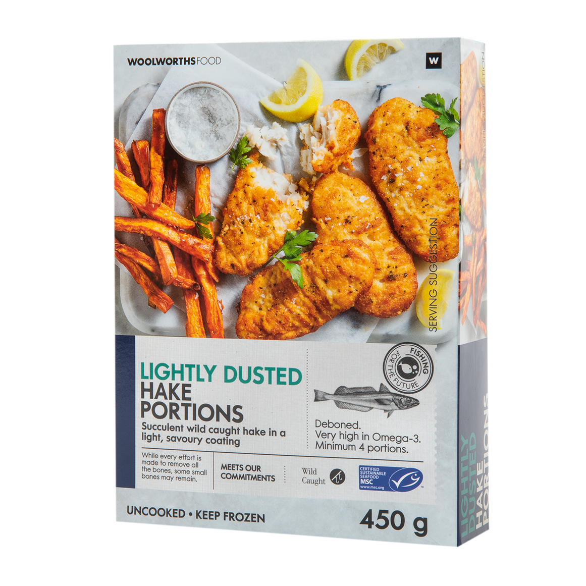 Frozen Lightly Dusted Hake Portions 450 g