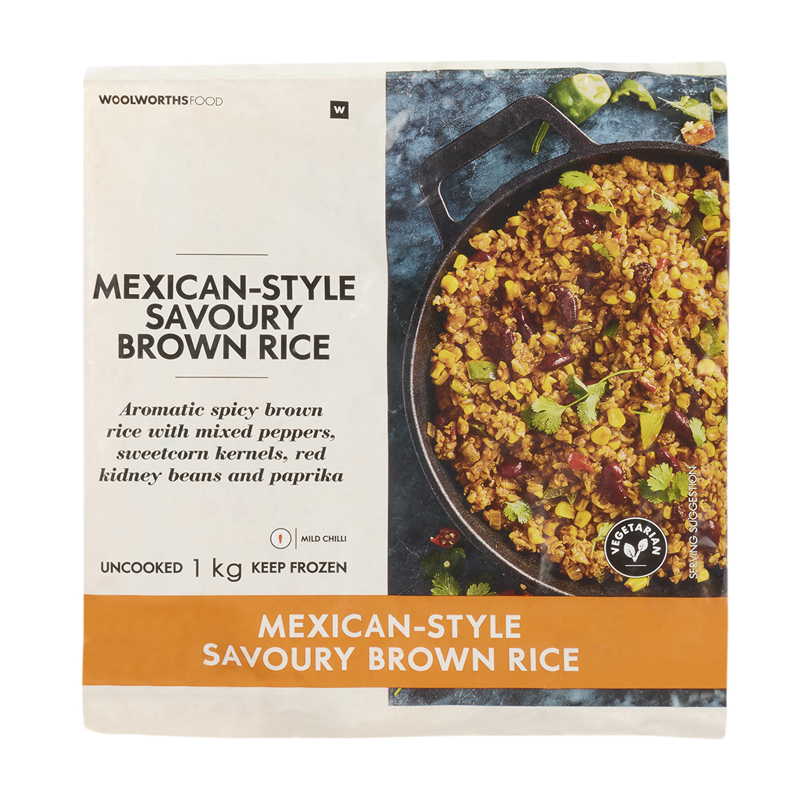 Frozen Mexican Style Savoury Brown Rice 1 kg