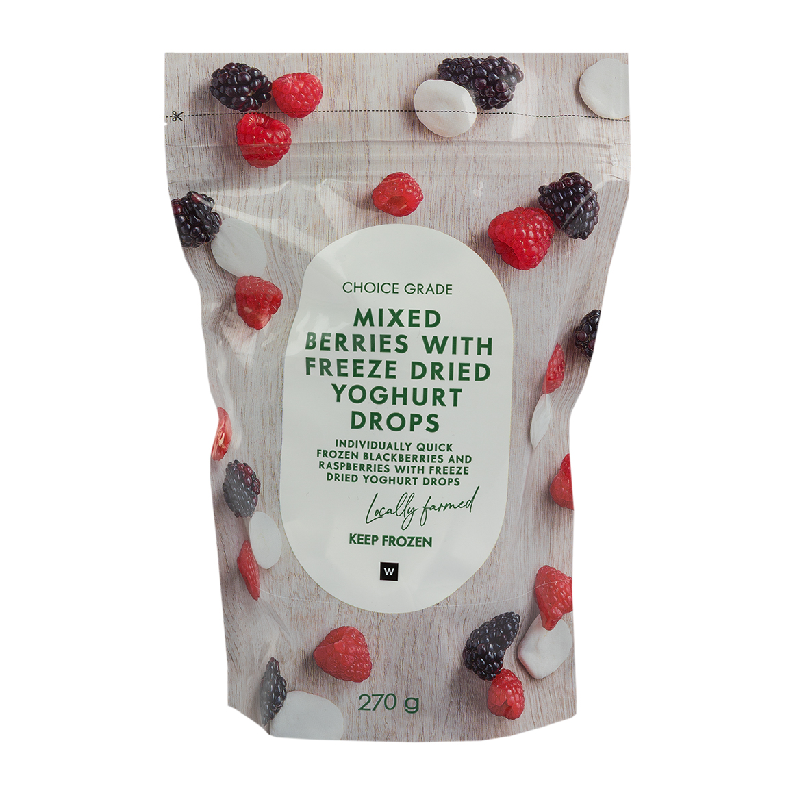 Yoghurt Drops Raspberry Frozen Mixed Berries with Freeze Dried Yoghurt Drops 270 g | Woolworths ...