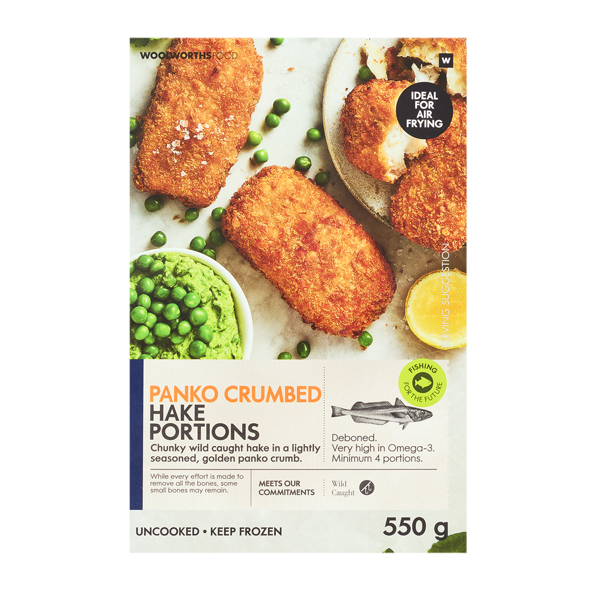 Frozen Panko Crumbed Hake Portions 550 g