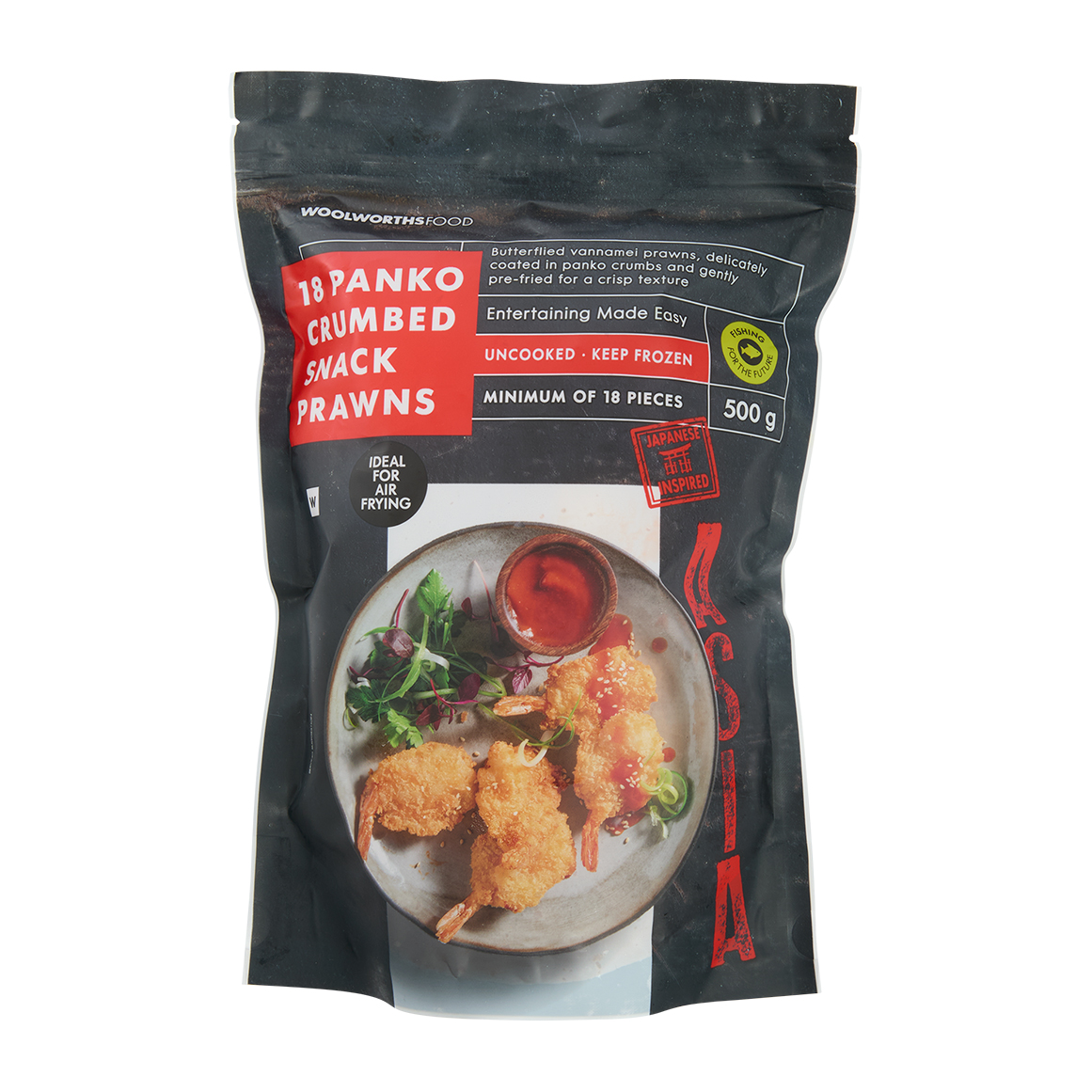 Frozen Panko Crumbed Snack Prawns 500 g