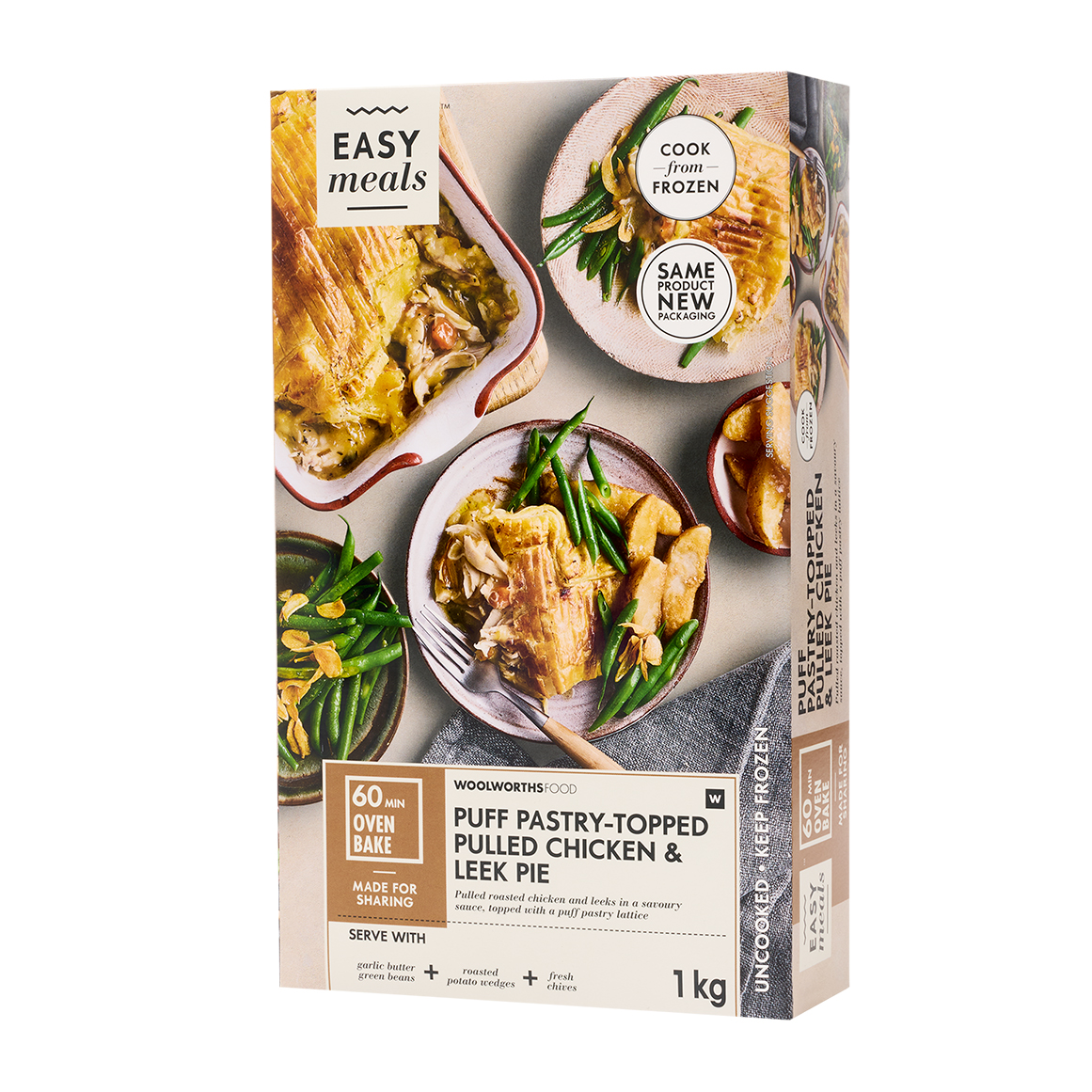 Frozen Puff Pastry Topped Pulled Chicken & Leek Pie 1 kg