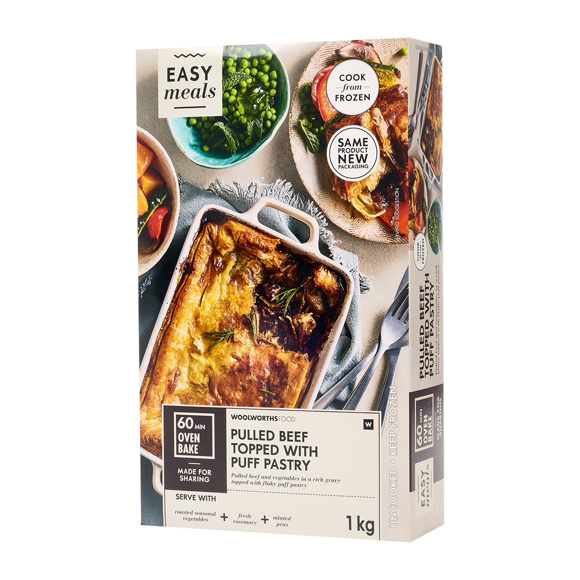 Frozen Pulled Beef Topped with Puff Pastry 1 kg