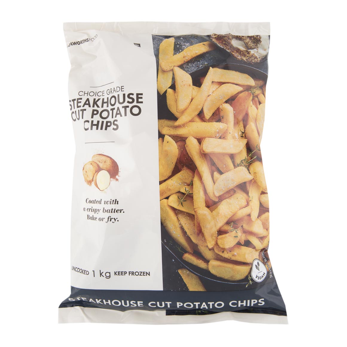 Frozen Steakhouse Cut Potato Chips 1 kg