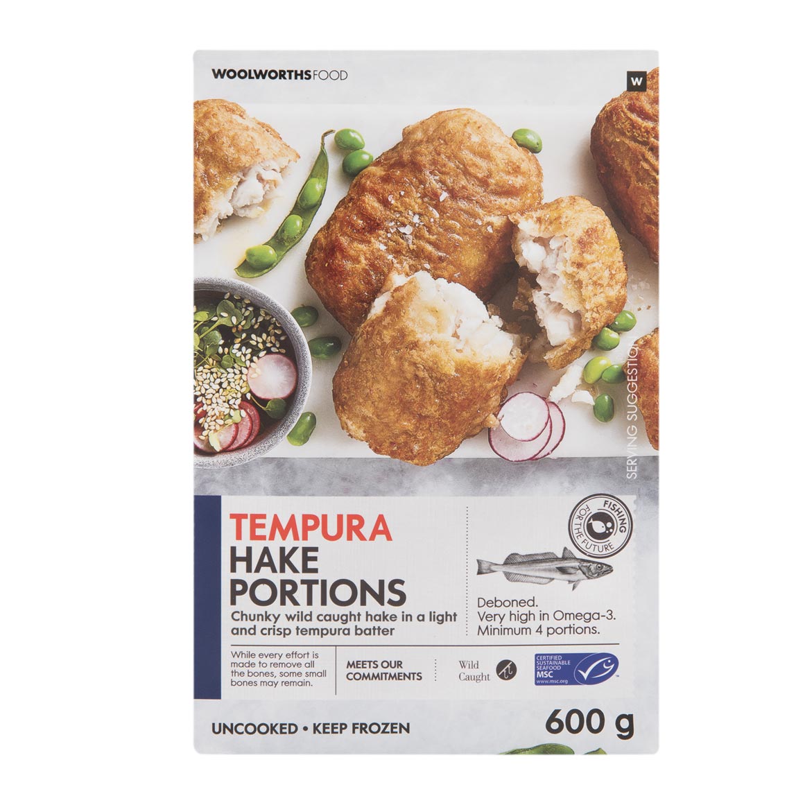 Frozen Tempura Hake Portions 600 g