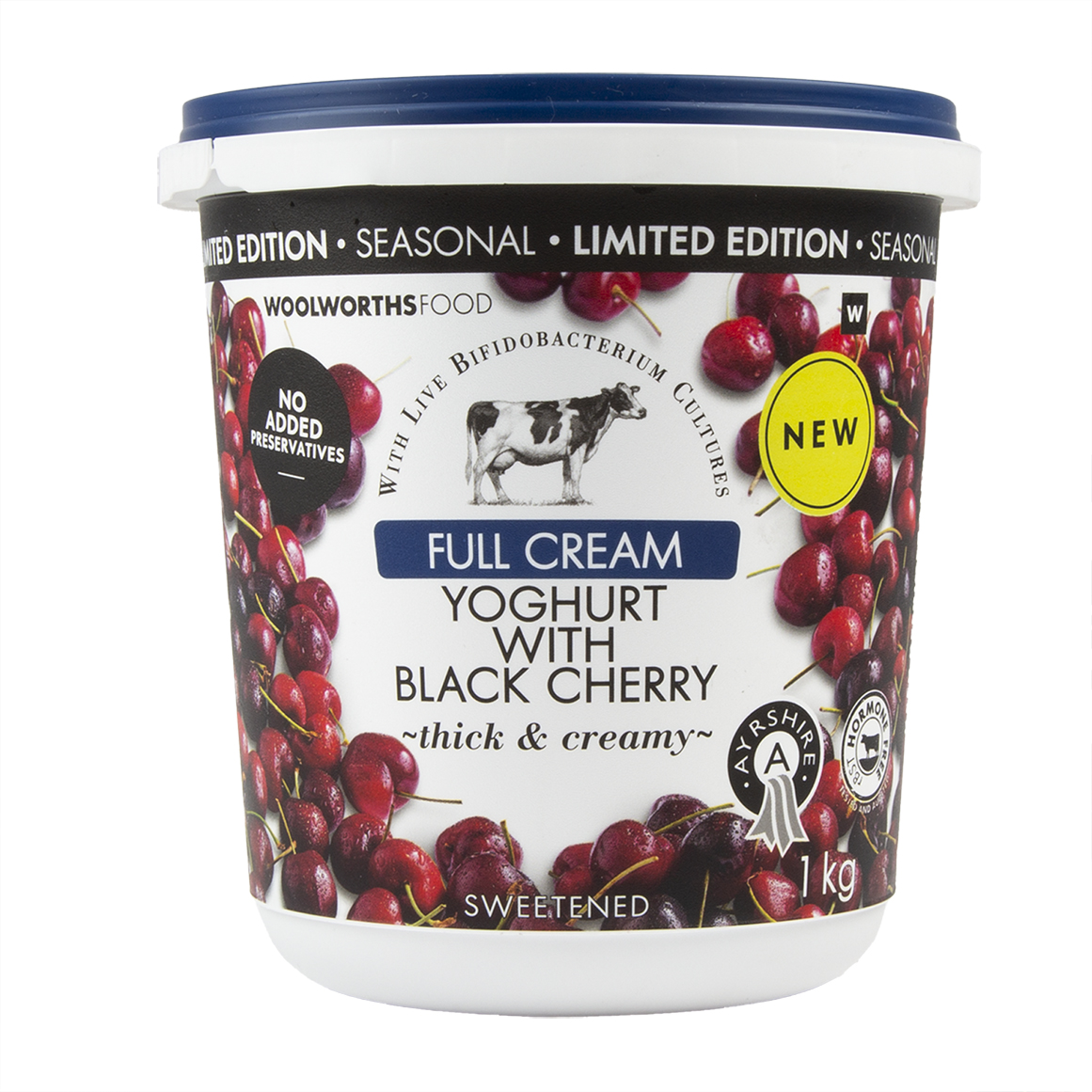 Full Cream Ayrshire Yoghurt with Black Cherry 1 kg