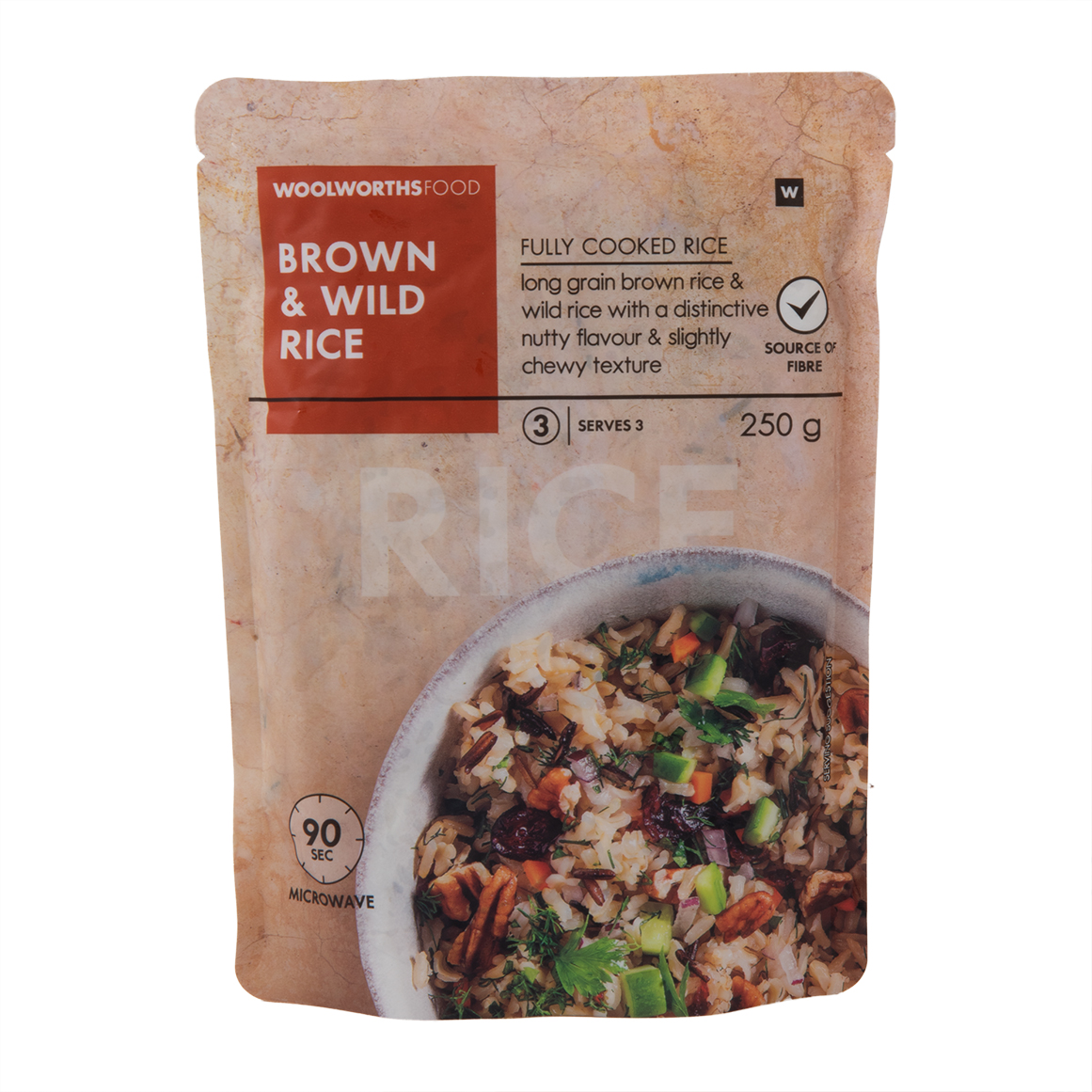 Fully Cooked Brown and Wild Rice 250 g | Woolworths.co.za