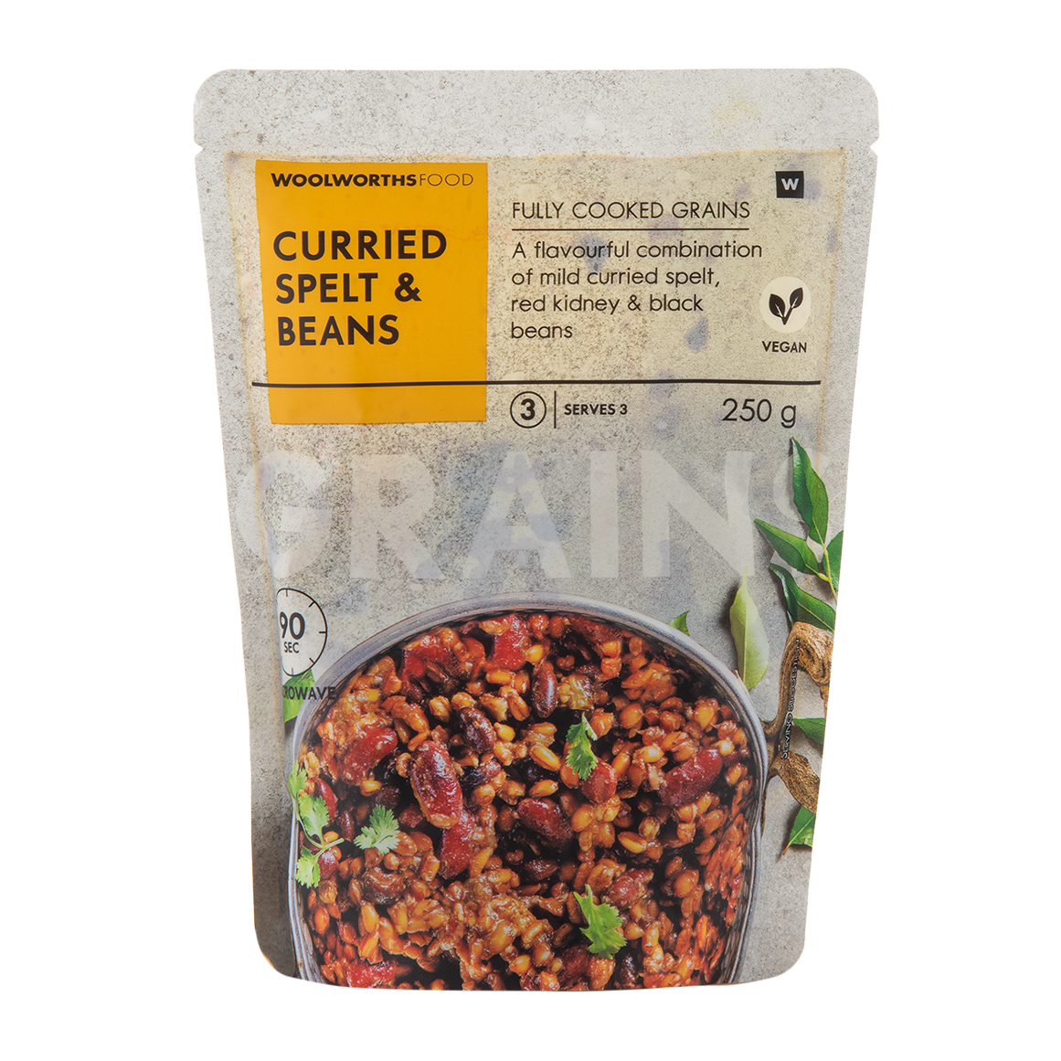 Fully Cooked Curried Spelt and Beans 250 g