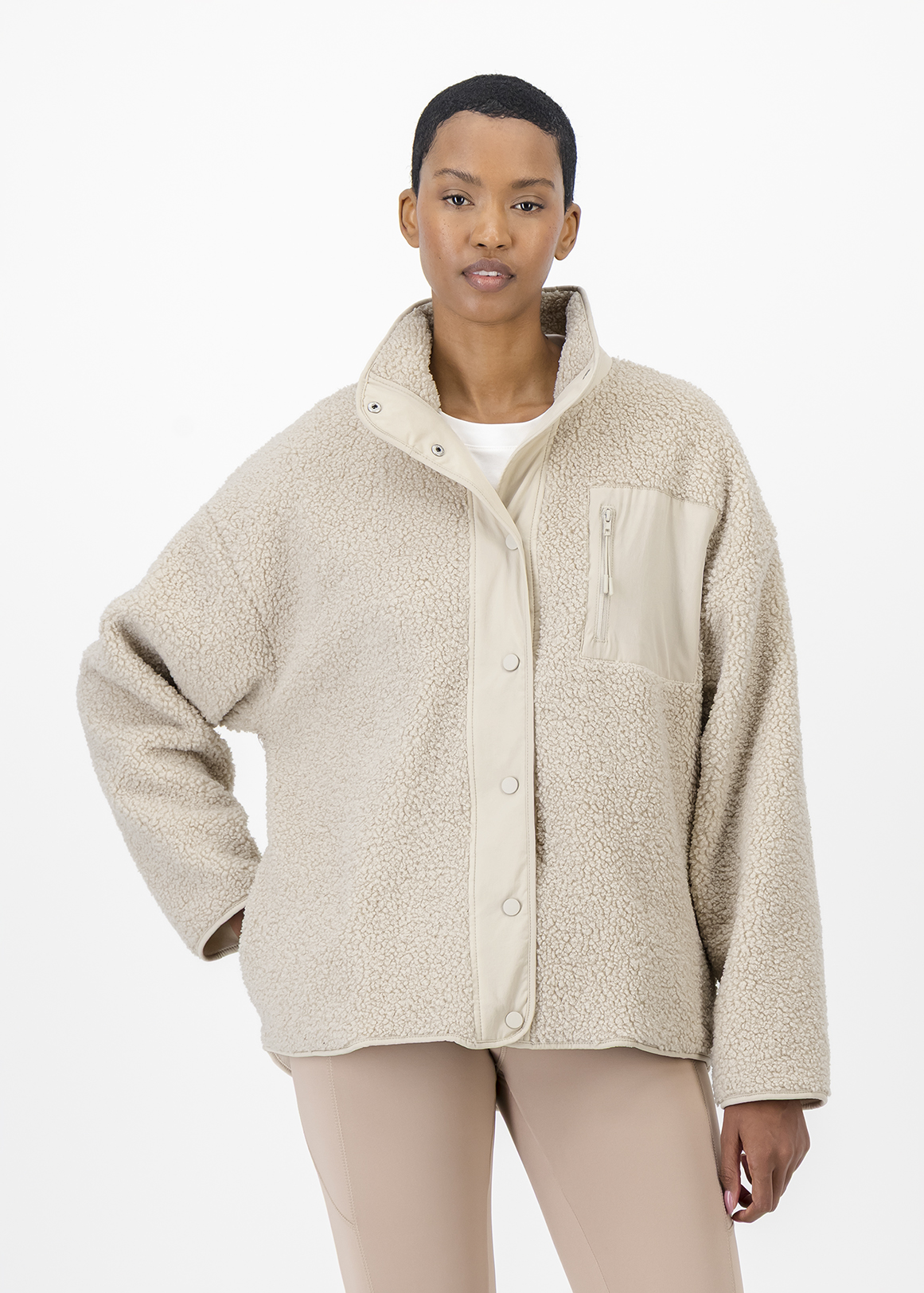 Funnel Neck Borg Jacket