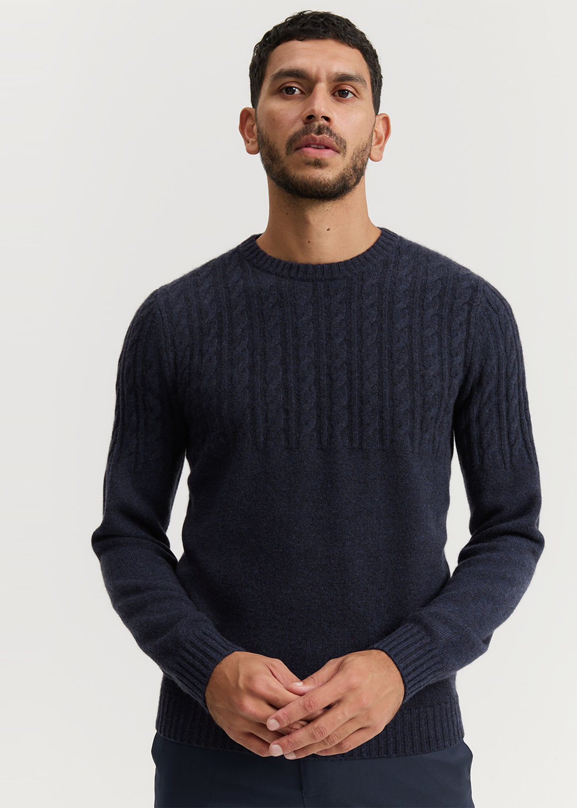 GCS-certified Cashmere Cable Crew Knit | Woolworths.co.za