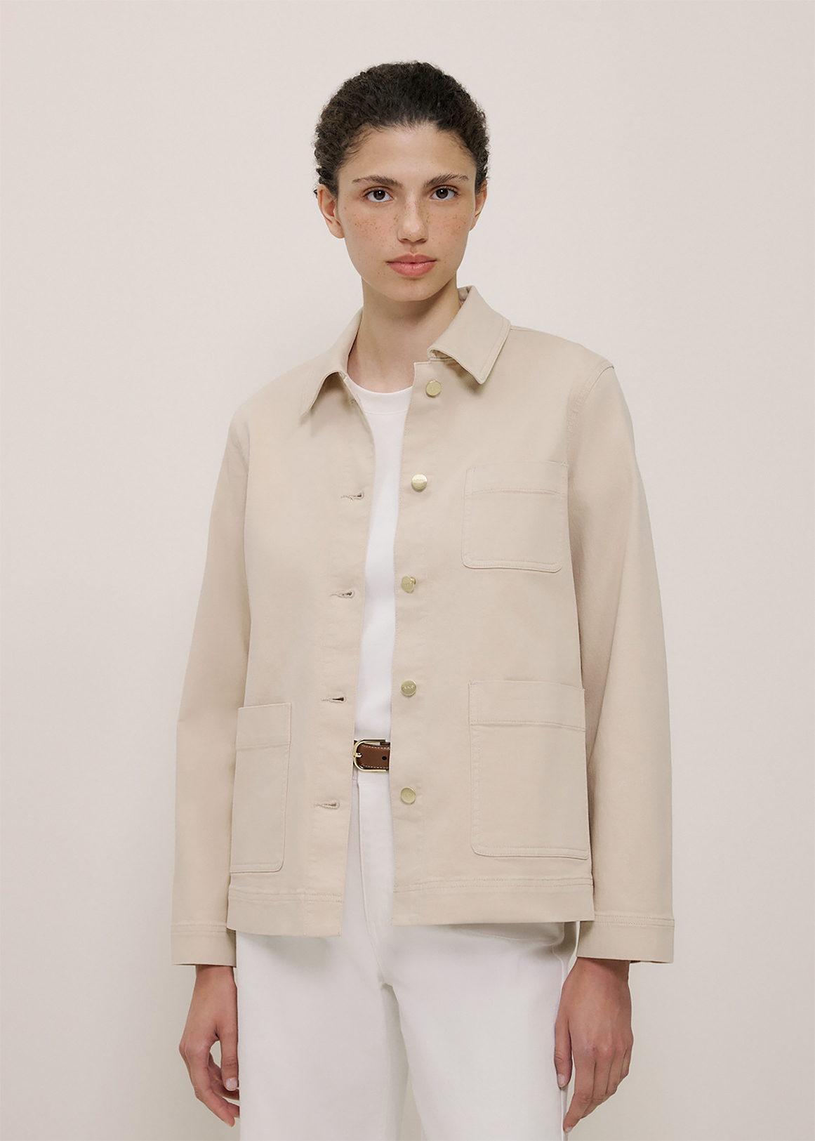 Garment Dyed Denim Pocket Detail Jacket
