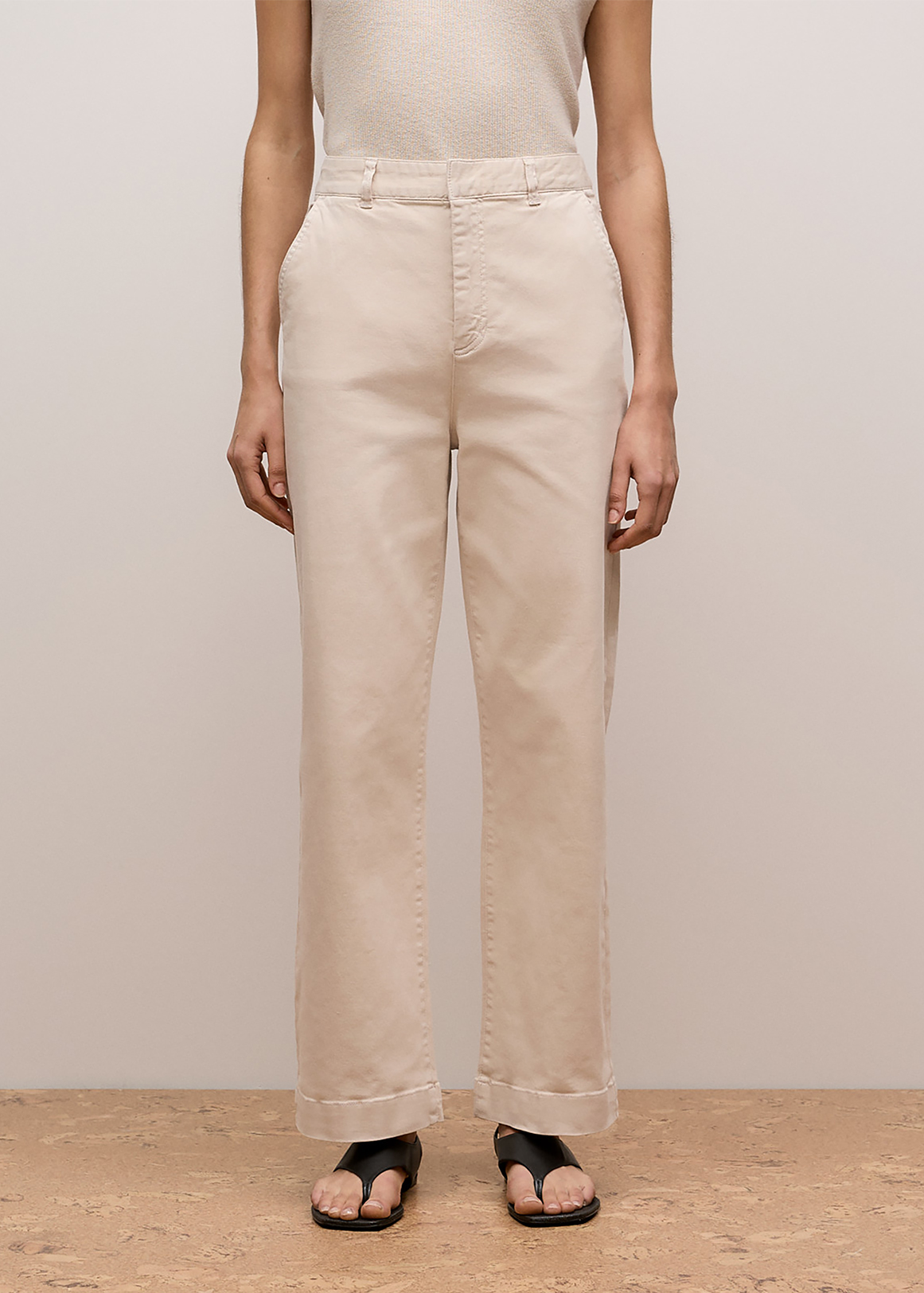 Garment Dyed Denim Tailored Pant