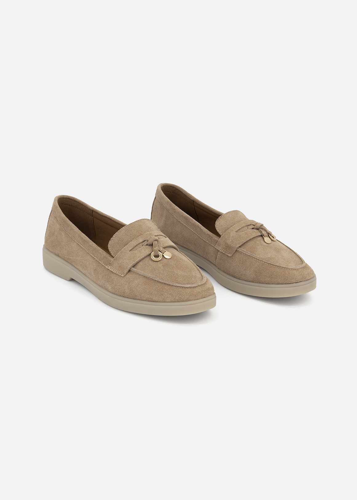 Genuine Suede Penny Loafers