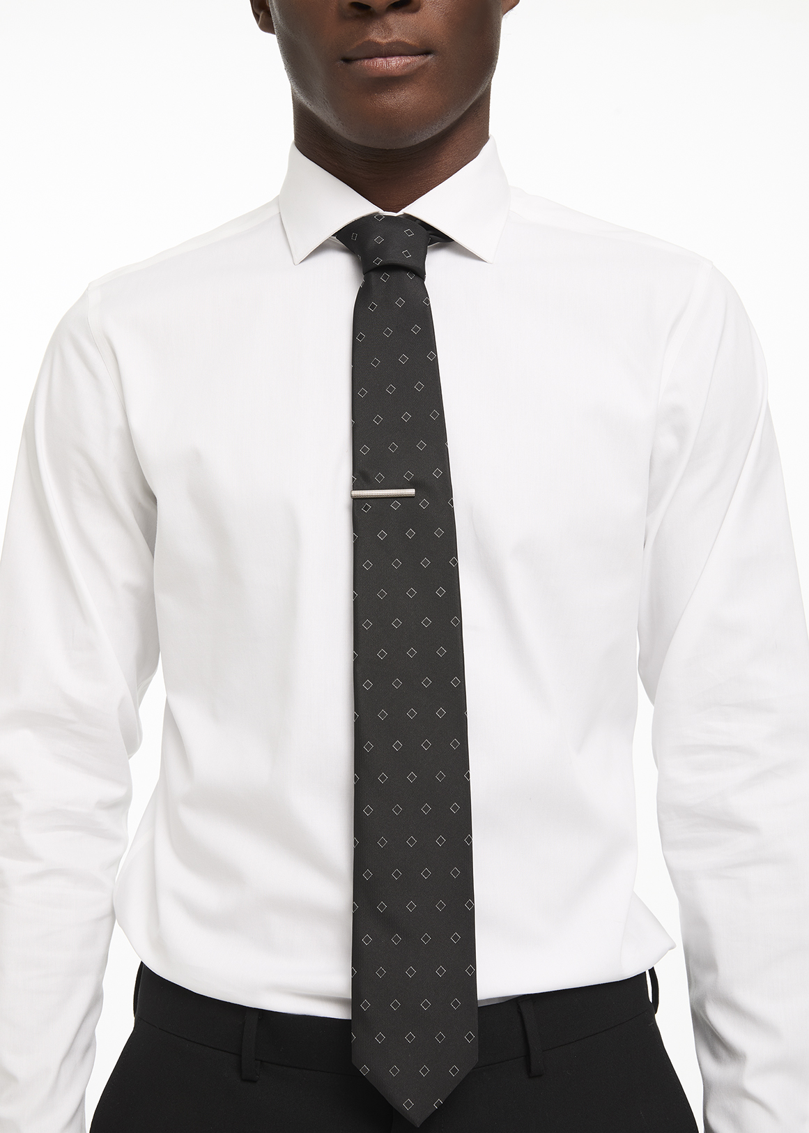 Geometric Tie & Tie Bar Set