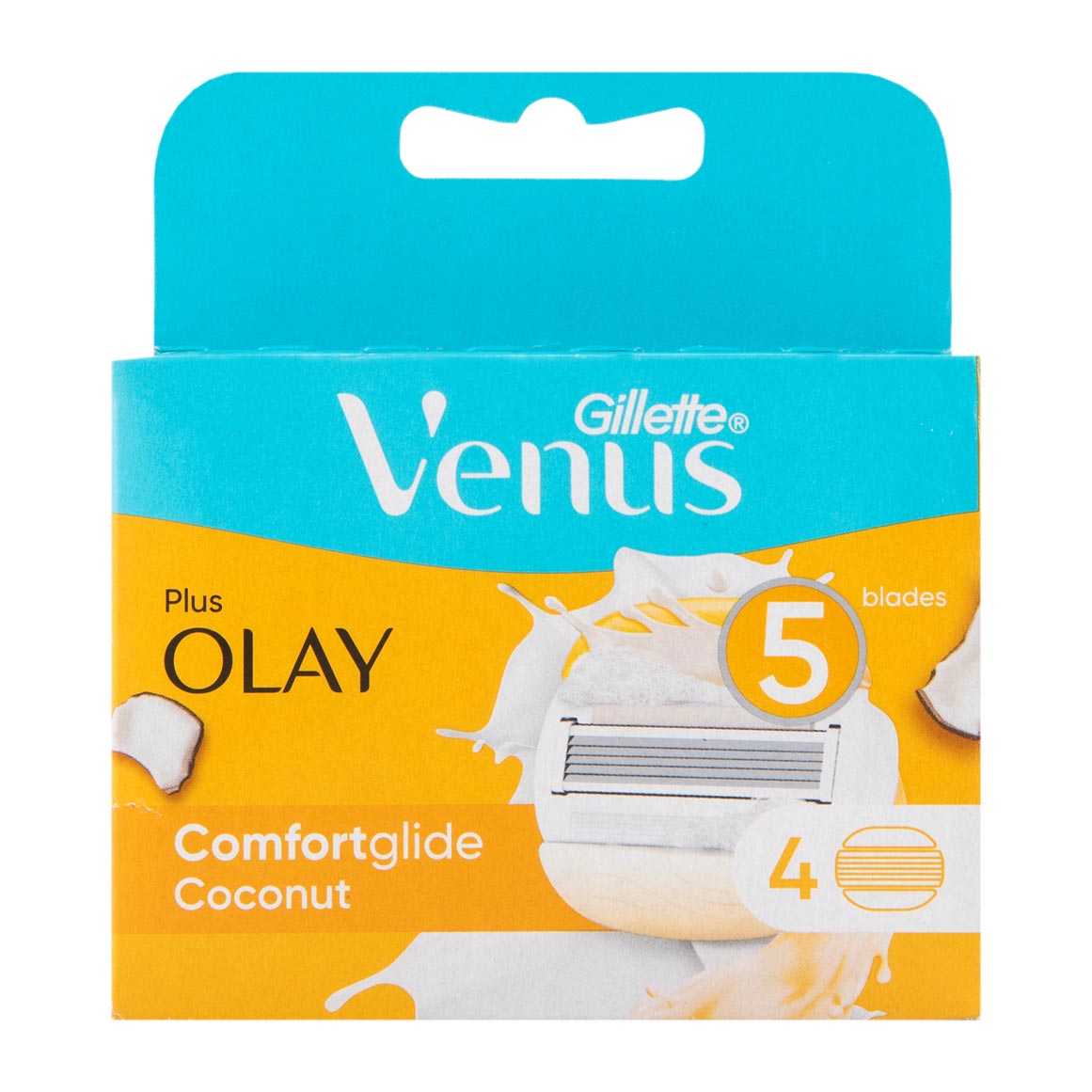 Gillette Venus Comfortglide with Olay Coconut Razor Blade Cartridges 4 pk