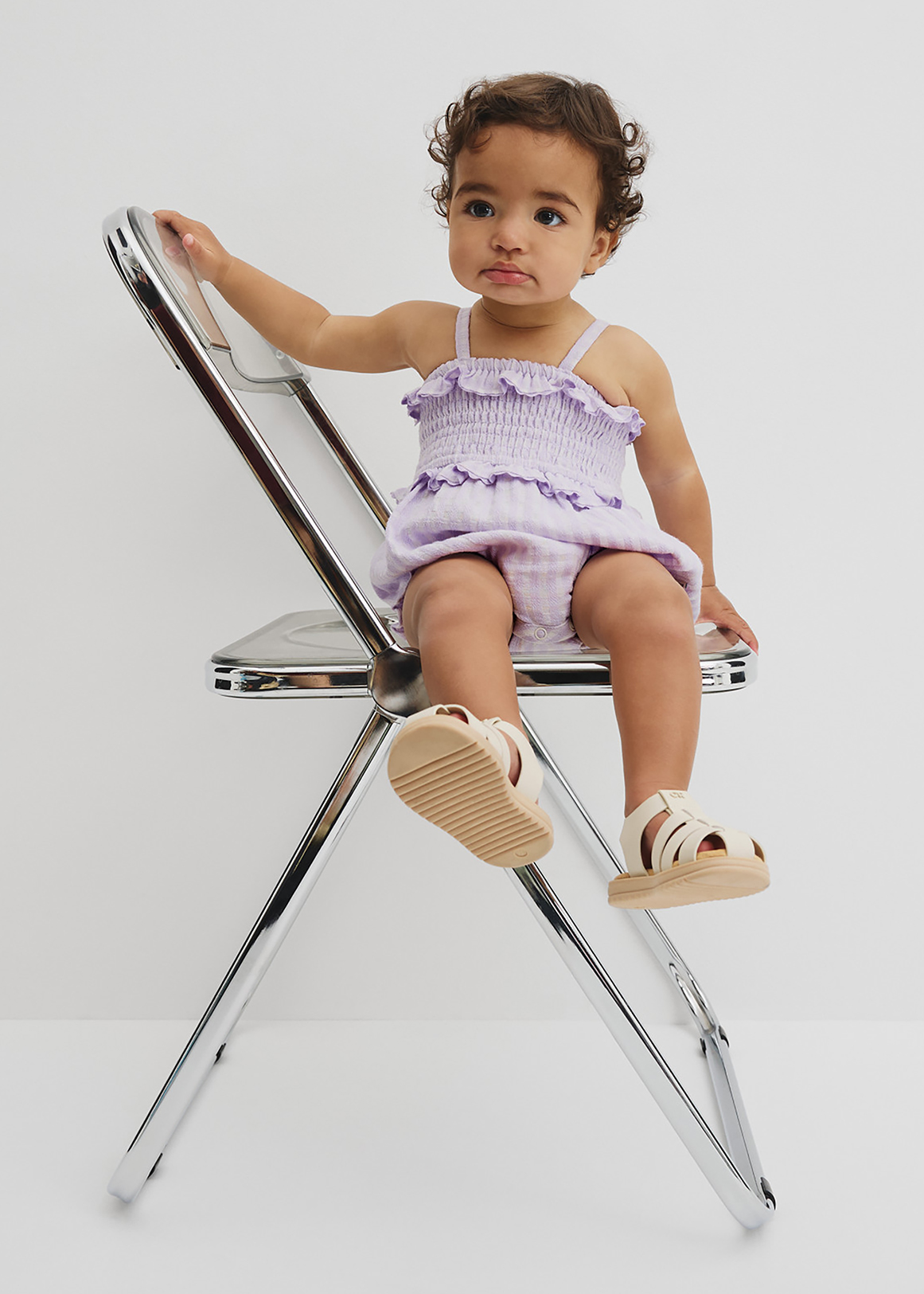 Gingham Frill Romper
