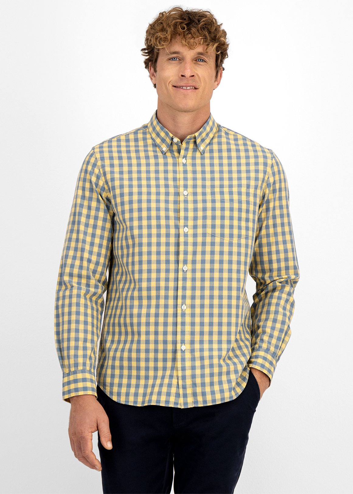 Gingham Regular Fit Cotton Shirt | Woolworths.co.za