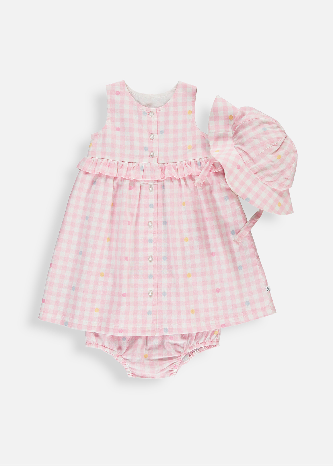 Gingham Woven Baby Dress Set 3 Piece | Woolworths.co.za