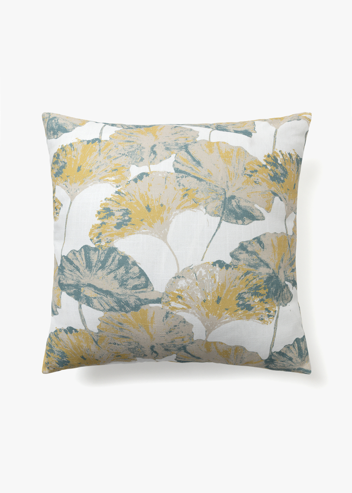 Gingko Leaf Cotton Scatter Cushion 50x50cm