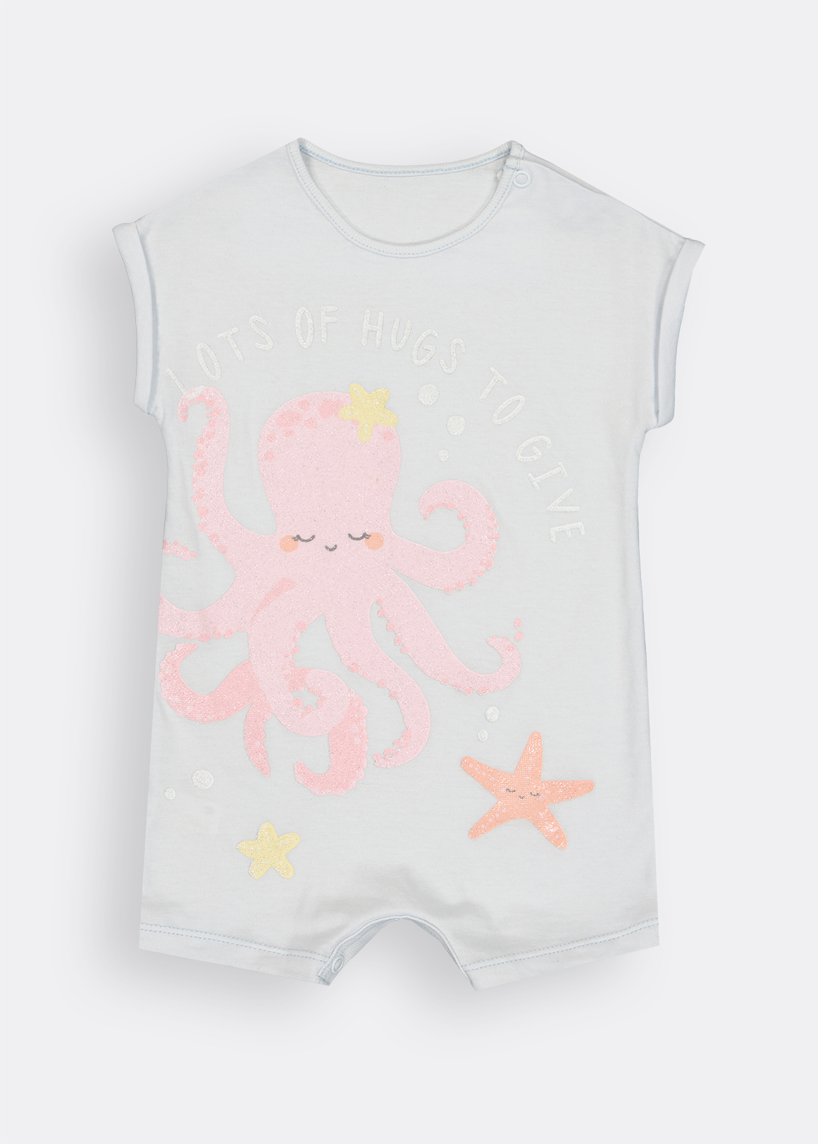 Glitter Print Cotton Romper
