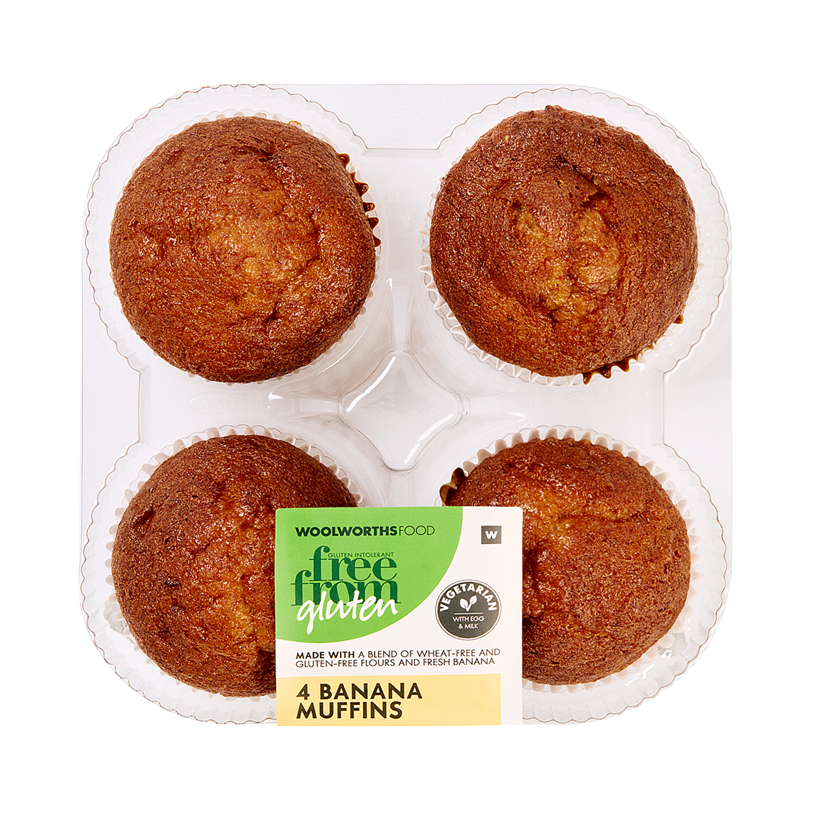 Gluten Free Banana Muffins 4 pk
