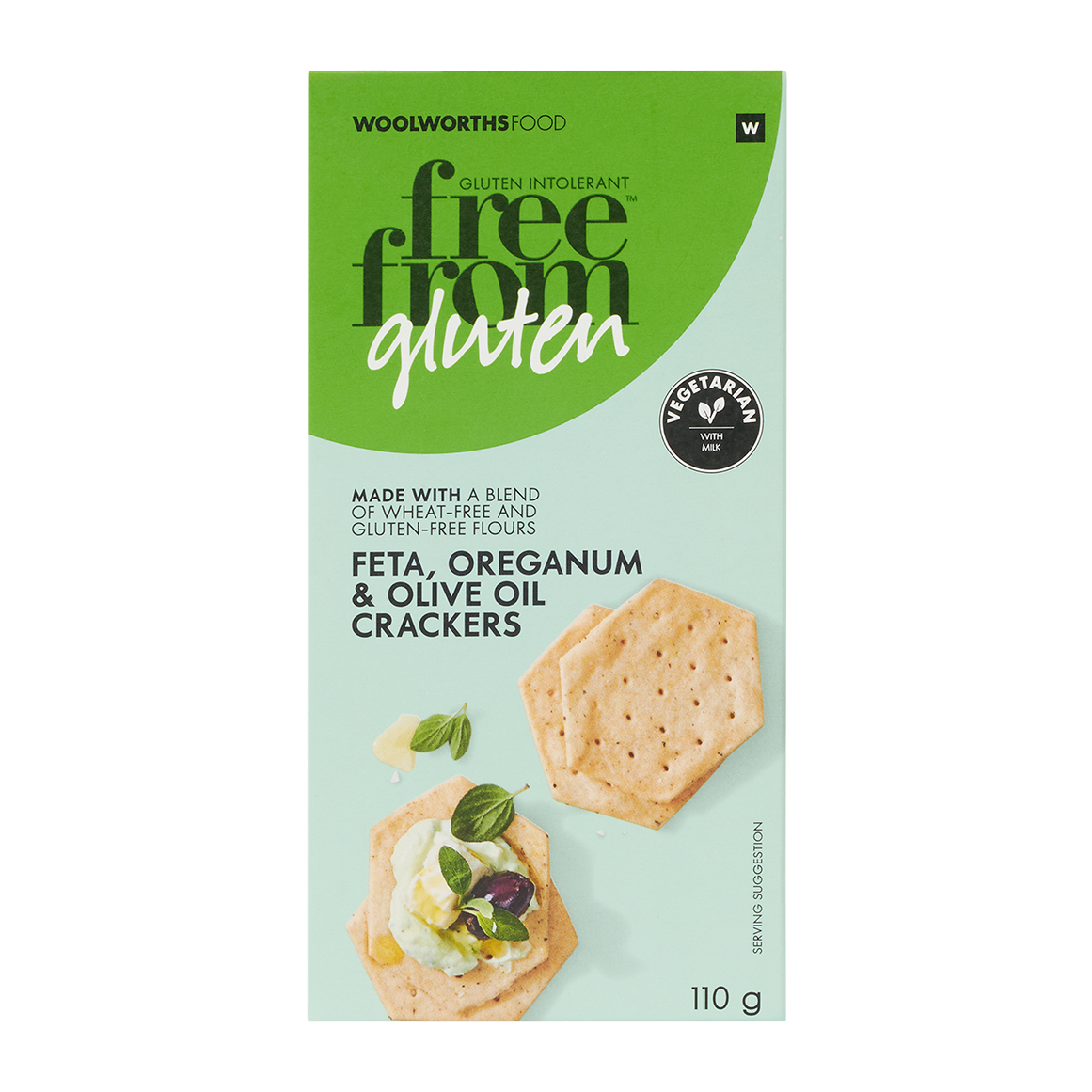 Gluten Free Feta, Oreganum and Olive Oil Crackers 110 g