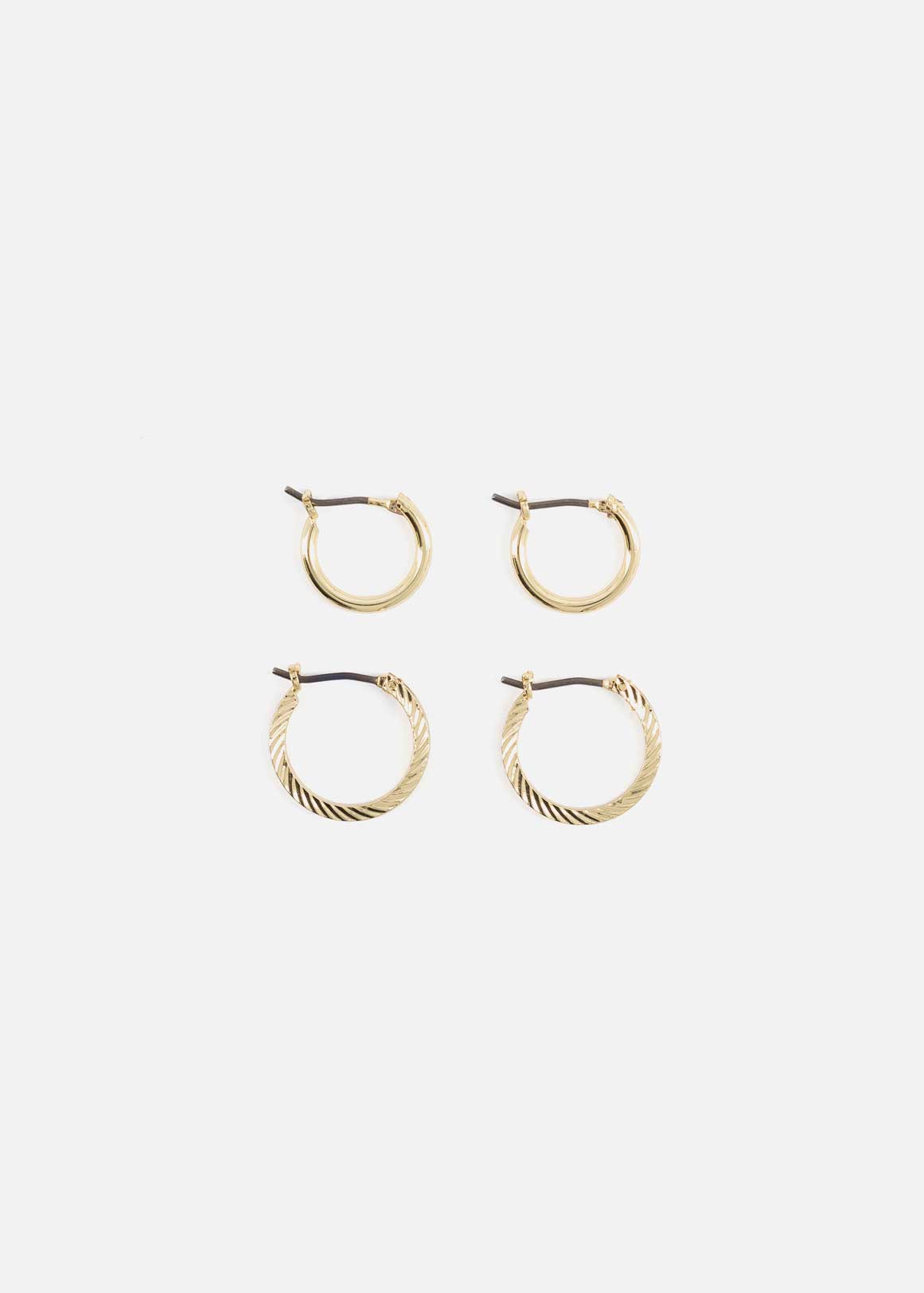 Gold Plated Hoop Earrings 2 Pack | Woolworths.co.za