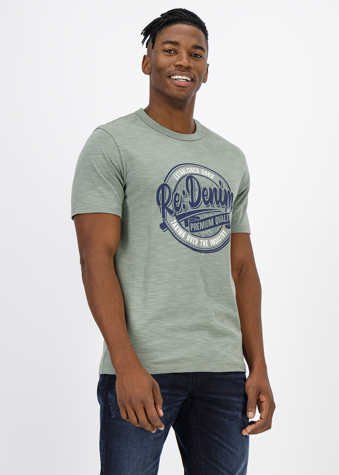 Graphic Slim Fit Slub Cotton T-shirt | Woolworths.co.za
