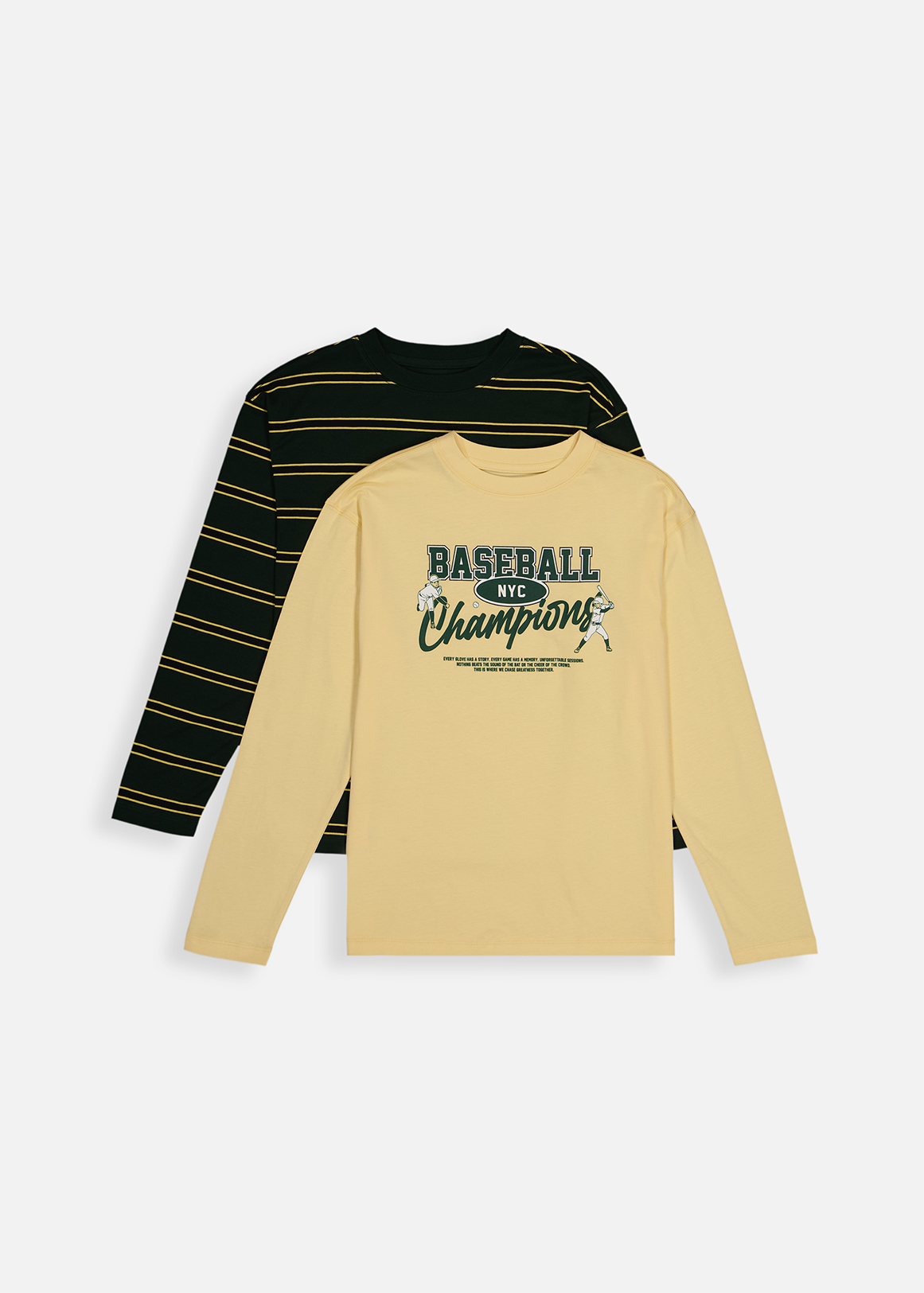 Graphic & Stripe Cotton T-shirts 2 Pack